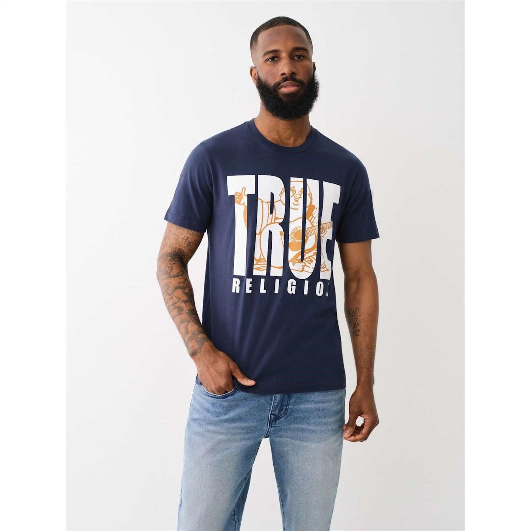 True Religion Buddha Print Regular Fit T-Shirt