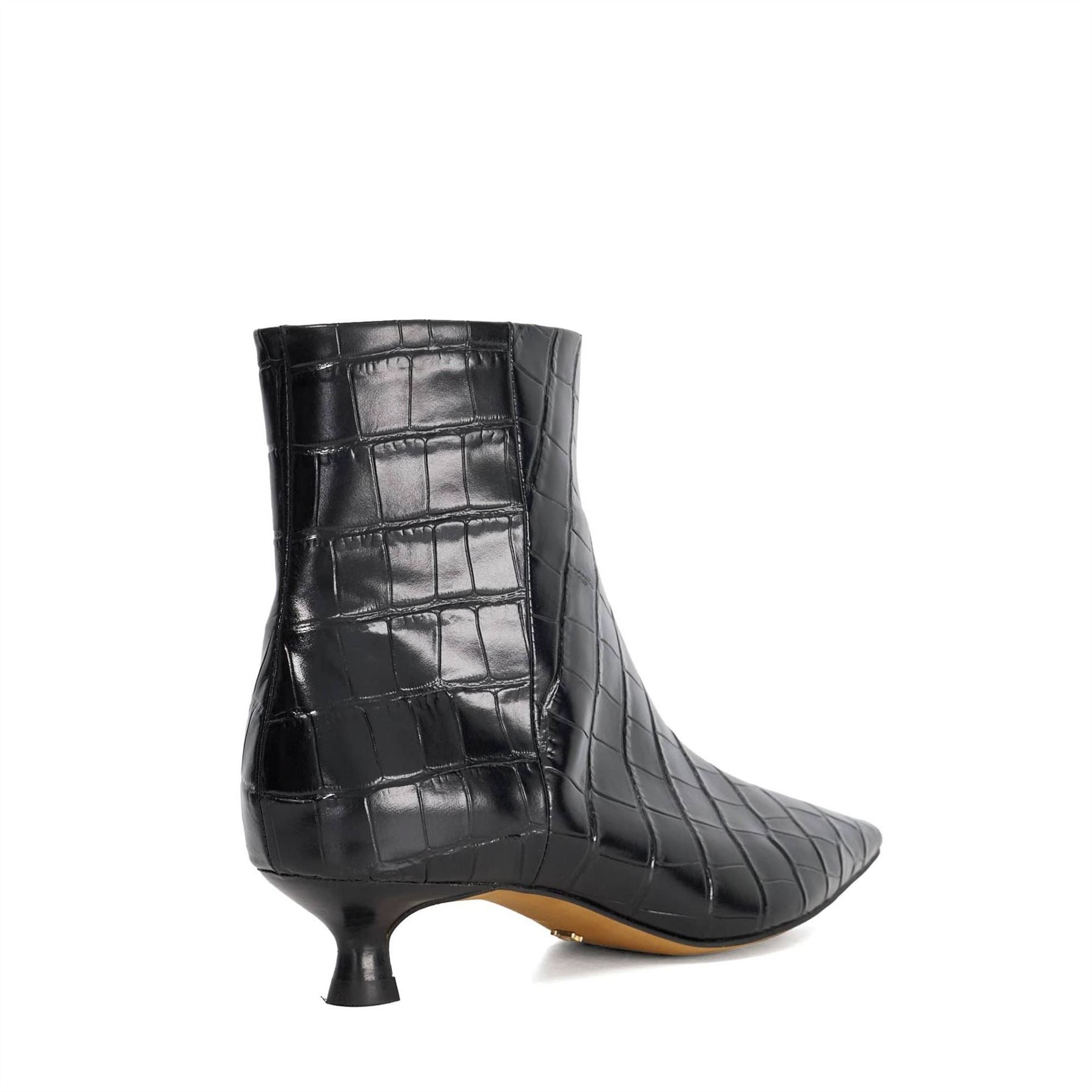 Dune London Odore Snake Skin Textured Ankle Boots