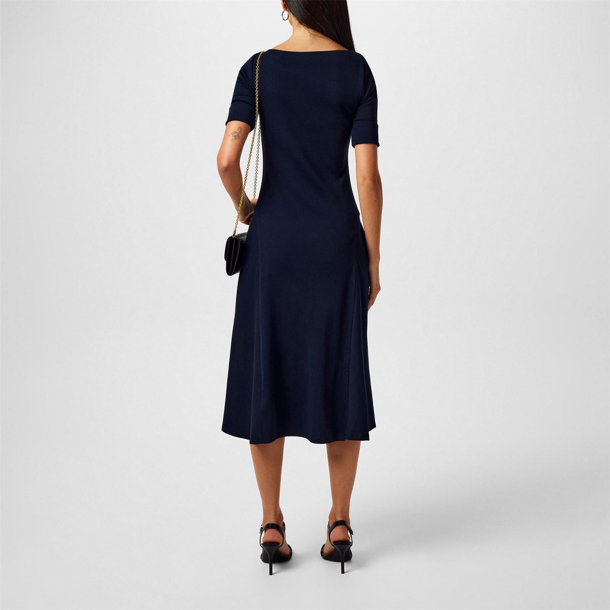 Lauren by Ralph Lauren Boat Neck Jersey Midi Dress