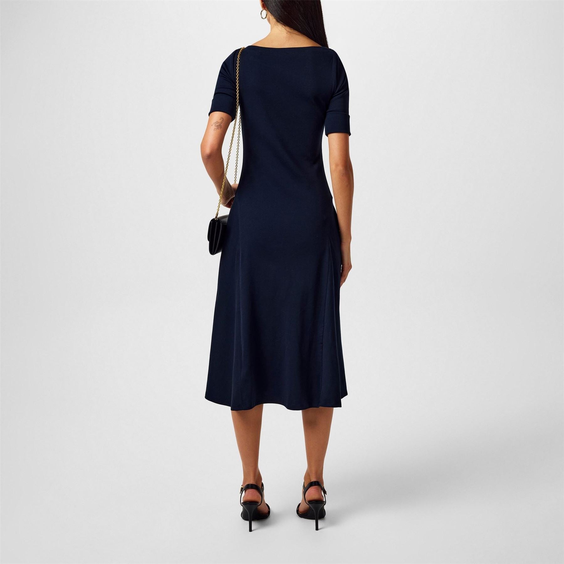 Lauren by Ralph Lauren Boat Neck Jersey Midi Dress