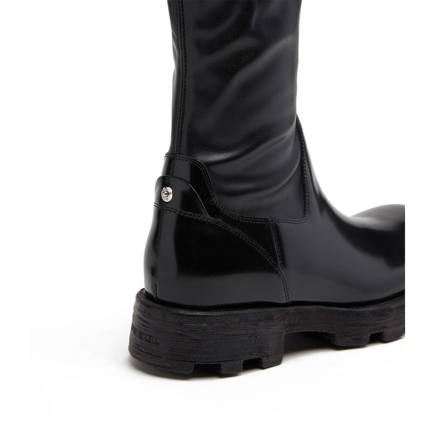 Diesel D Hamr Over The Knee Block Heel Boots