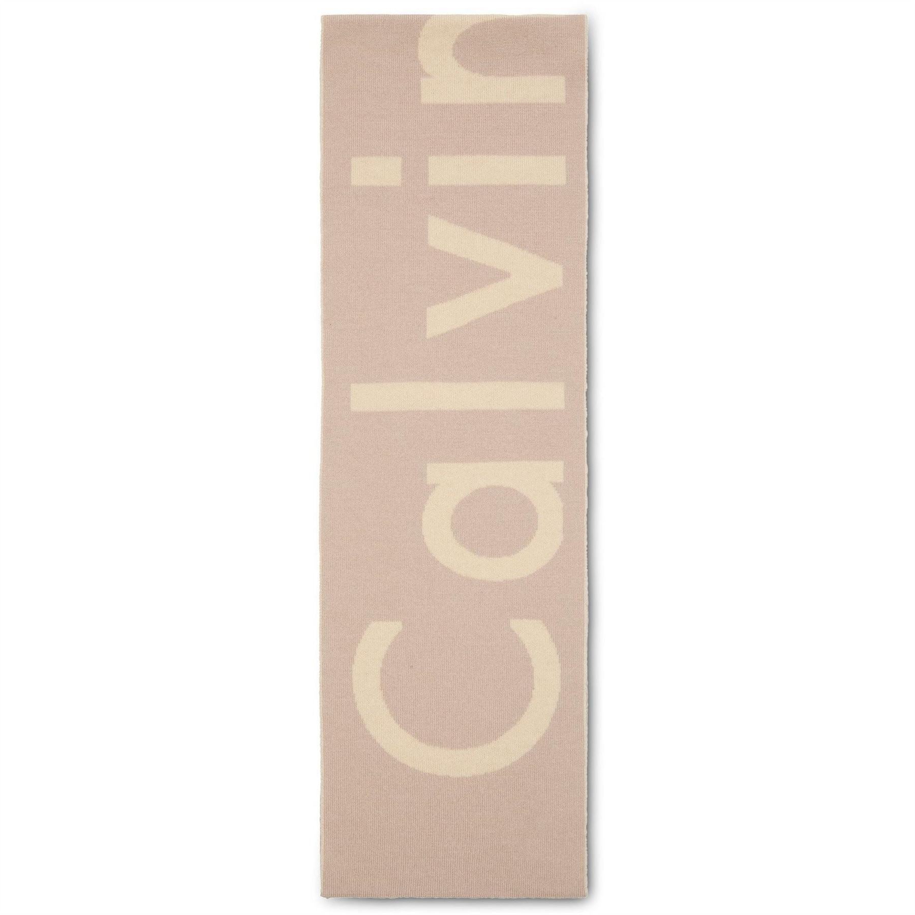 Calvin Klein Oblong Logo Print Scarf with Logo