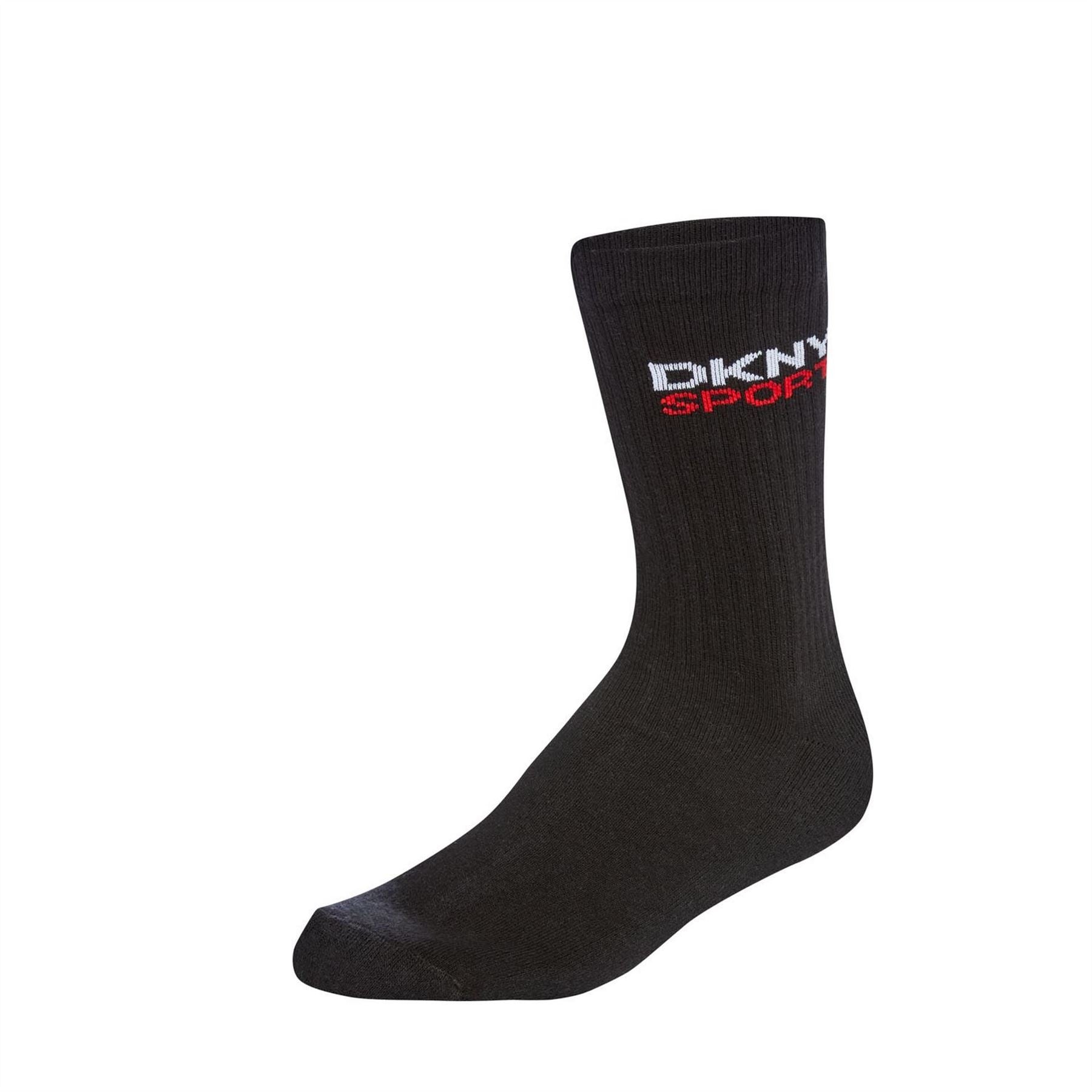 DKNY Mens 3 Pack Sport Socks Dogwood