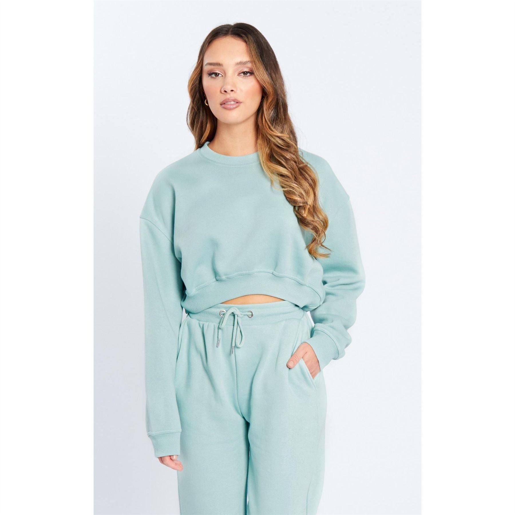 Be You Cropped Crew Neck Relaxed Fit Sweatshirt