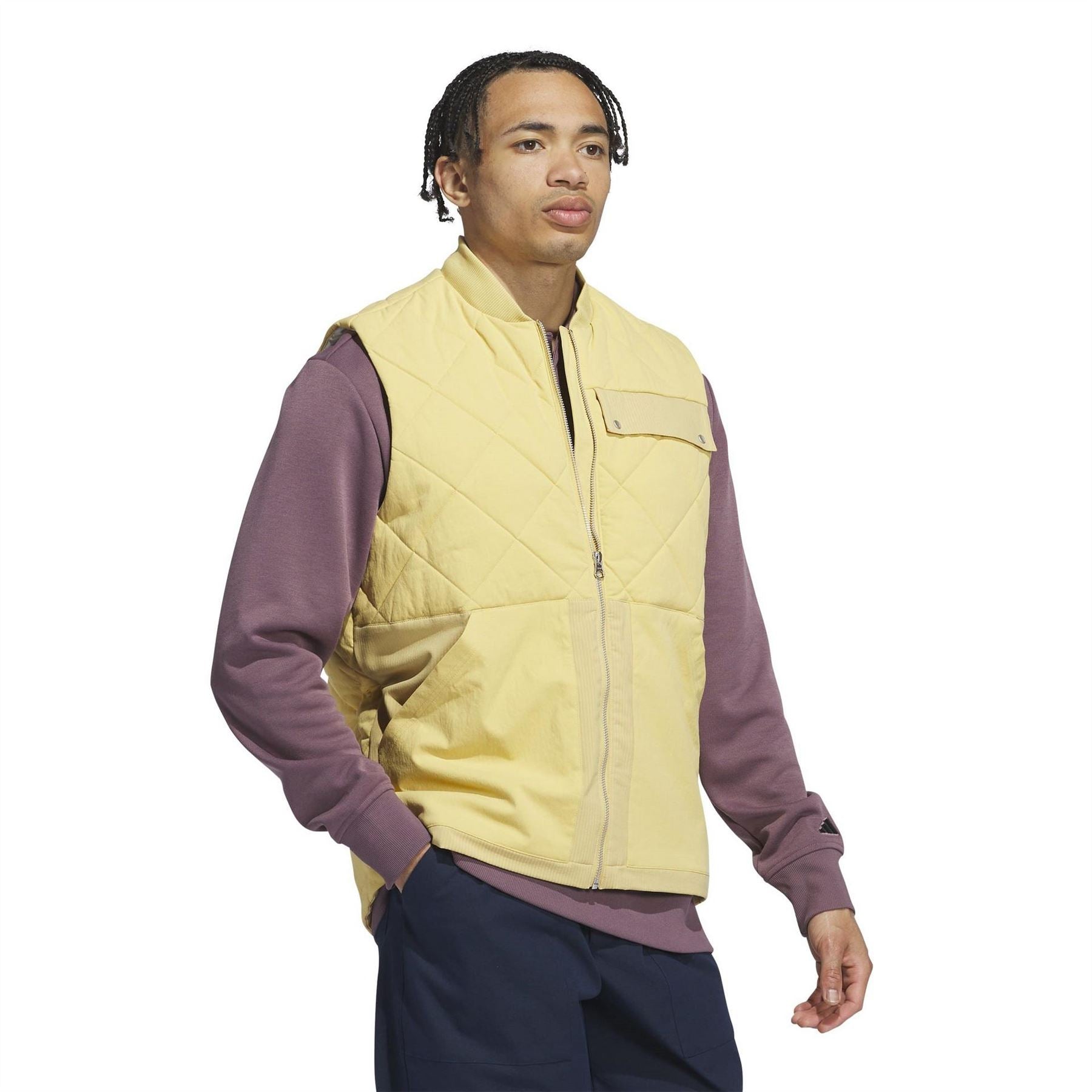 adidas Mens Go To Quilted Dwr Full Zip Vest