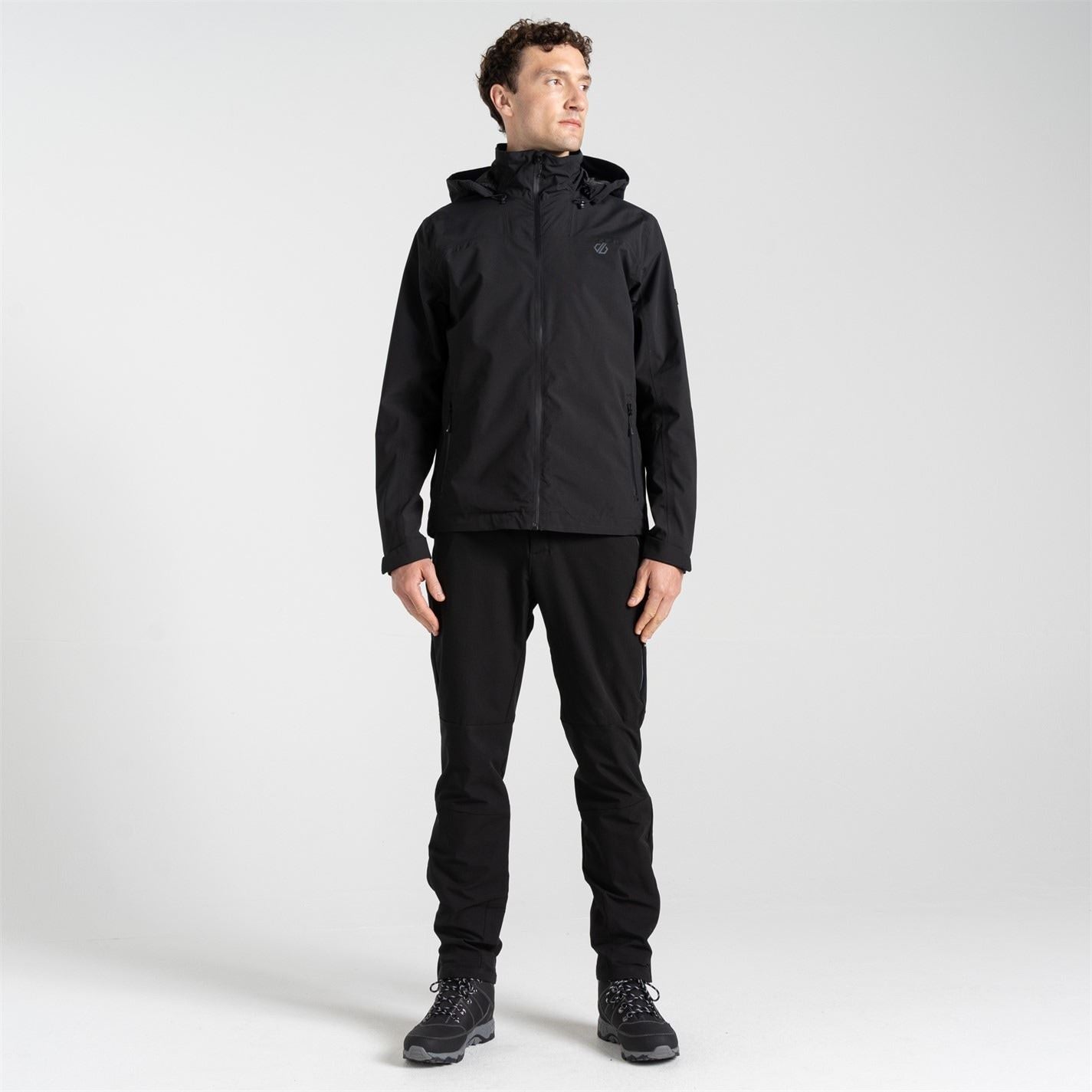Dare 2b Switch Out Hooded Rain Jacket with Zipped Pocket