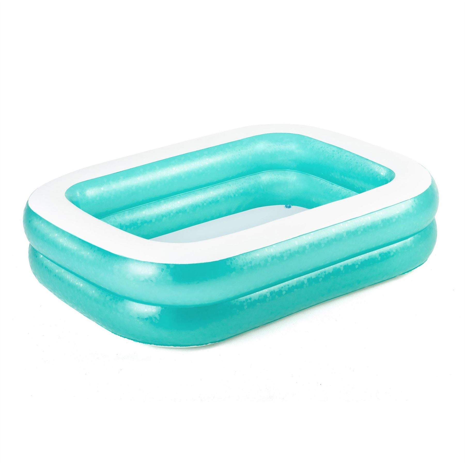 Bestway 6 Ft 7 In X 57.5 In X 19 In Teal Rectangular Inflatable Family Pool