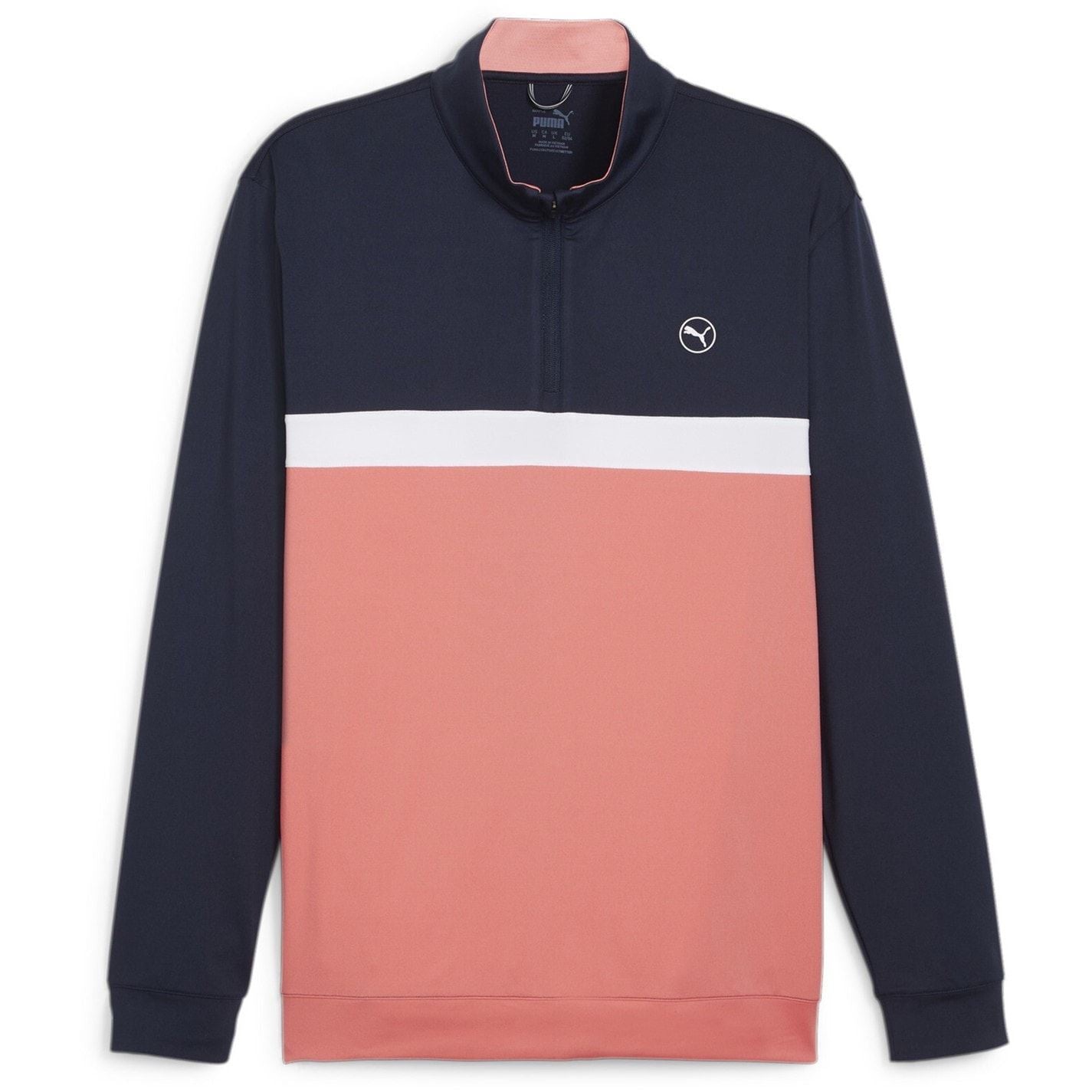 Puma Mens Pure Colour Block Golf Quarter Zip
