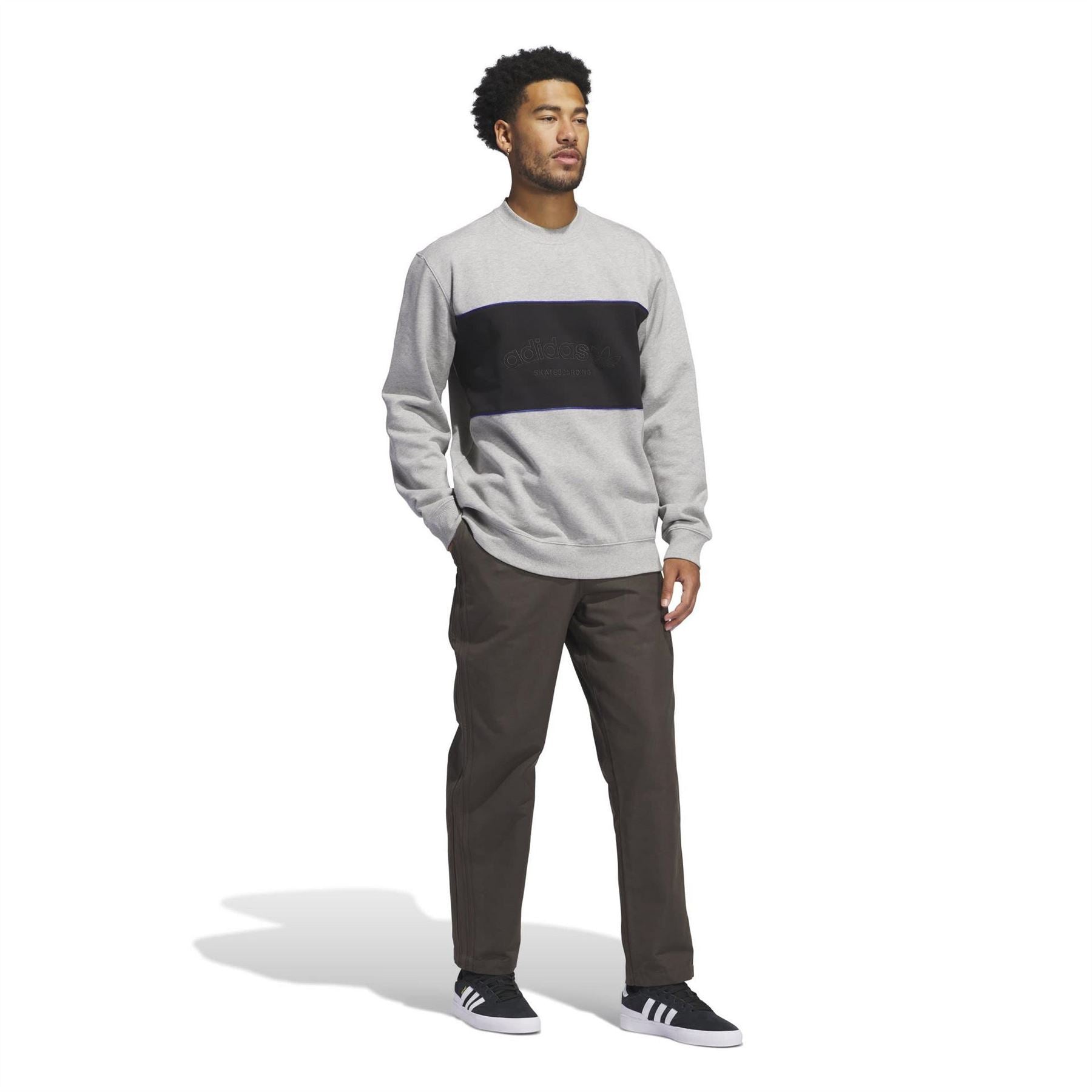 adidas Arched Lettering Regular Fit Long Sleeve Sweatshirt