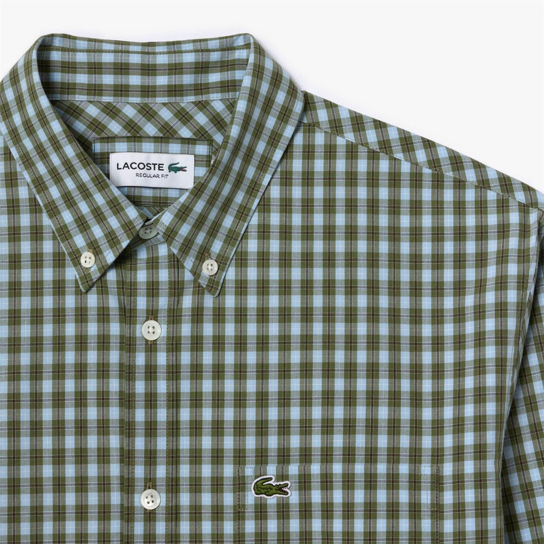 Lacoste Fit Plaid Poplin Shirt