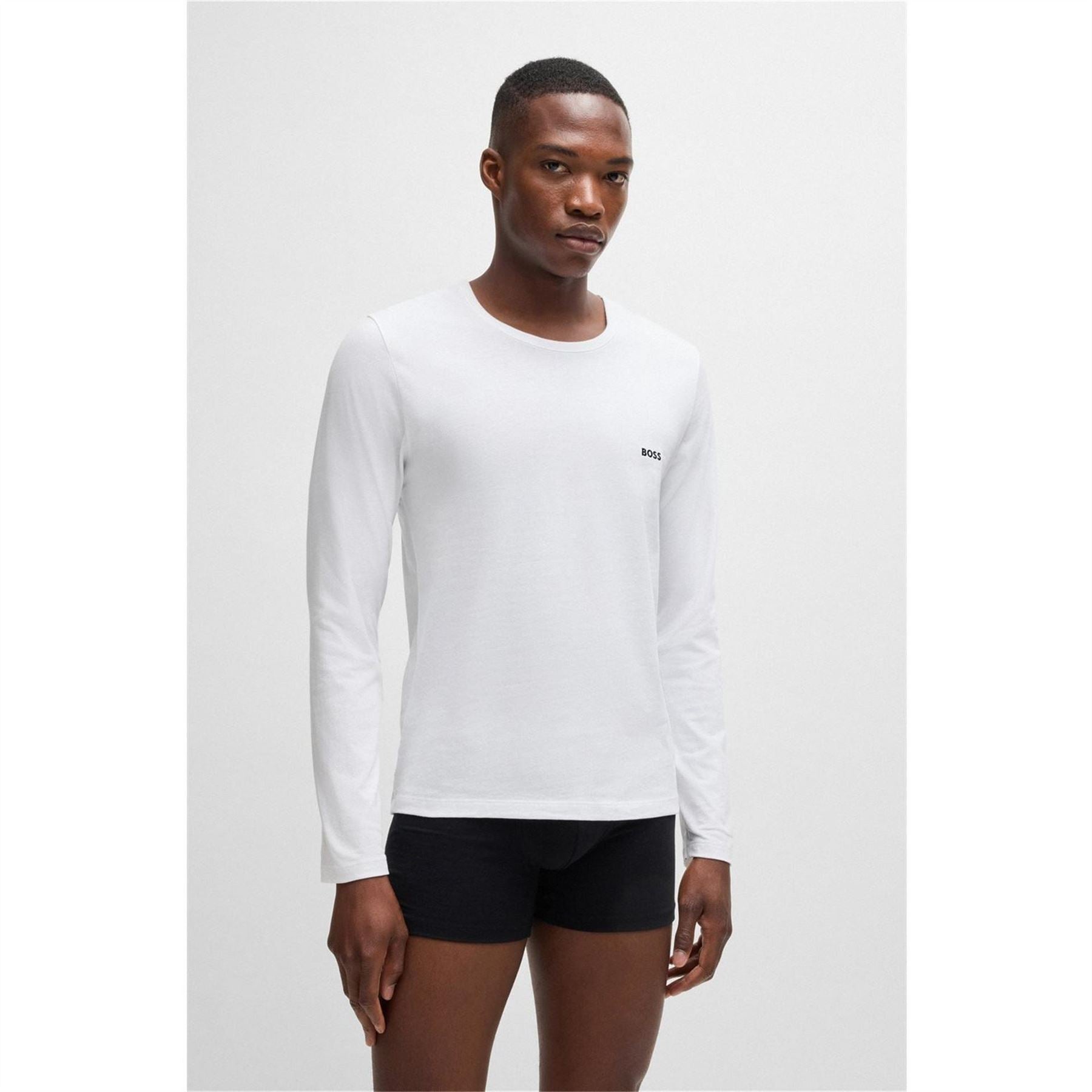 Boss 3 Pack Crew Neck Long Sleeve Regular Fit T-Shirt
