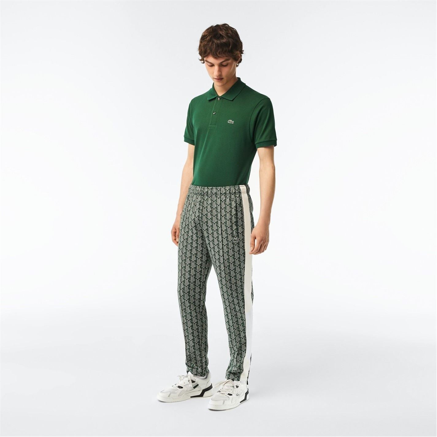 Lacoste Geometric Patterned Regular Fit Straight Pants
