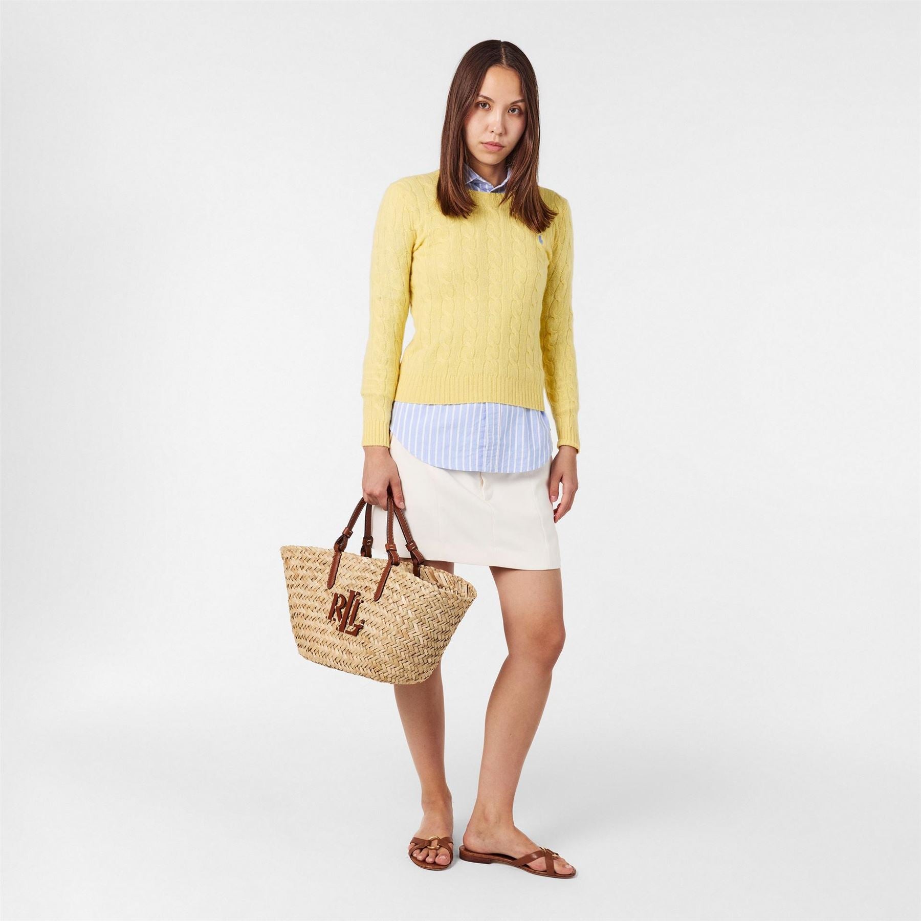 Polo Ralph Lauren Cable Knit V Neck Jumper