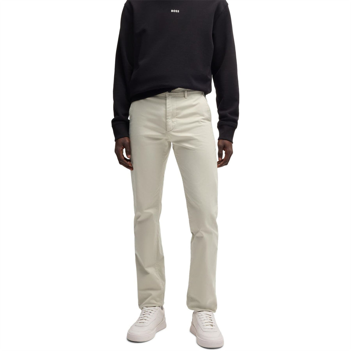 Boss Solid Patterned Slim Chinos