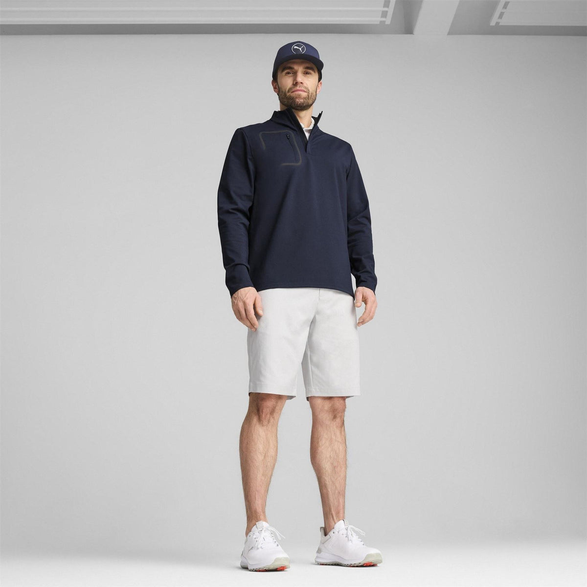 Puma Tech Chest Pocket Funnel Neck Long Sleeve Sweater