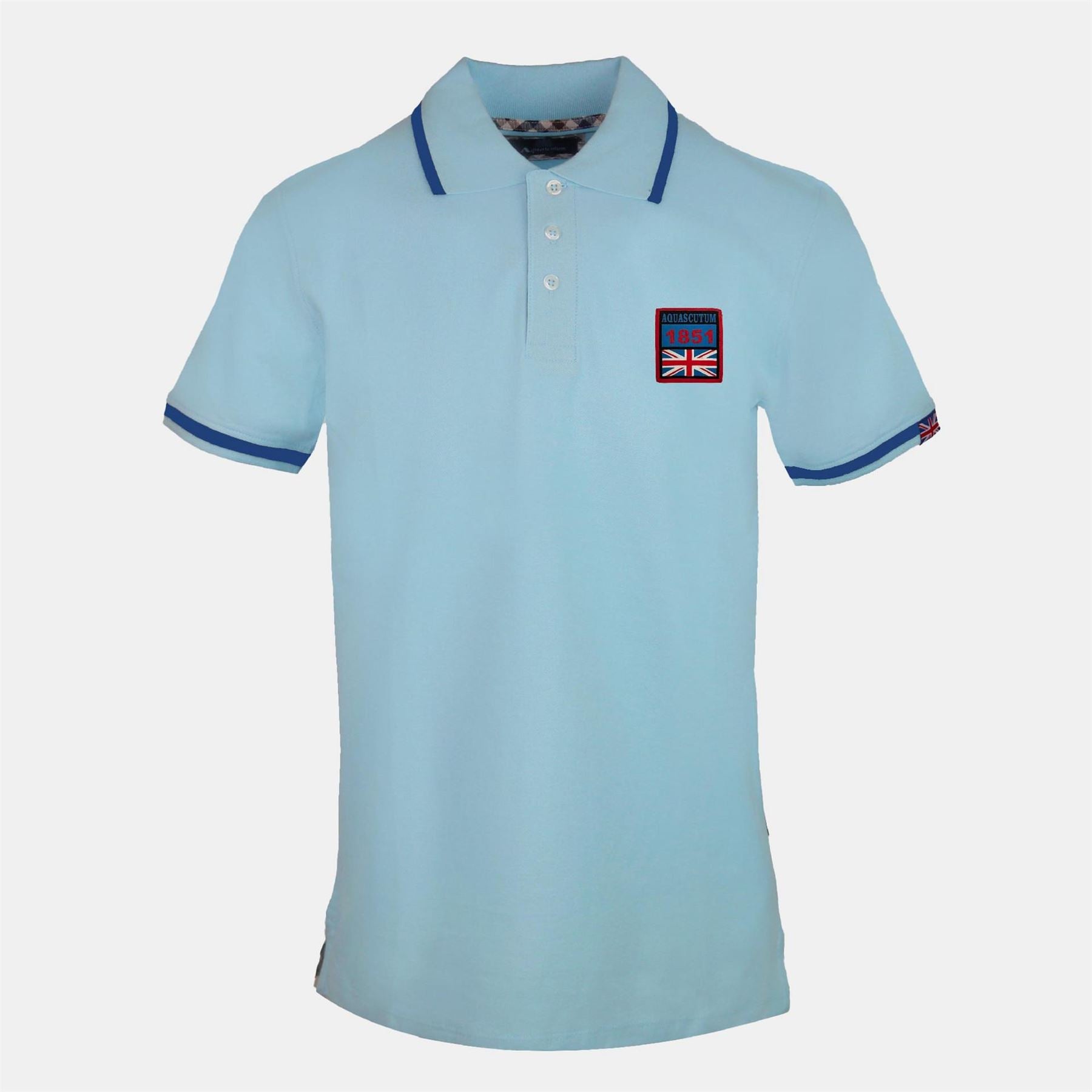 Aquascutum Flag Collared Neck Short Sleeve Regular Fit Shirt