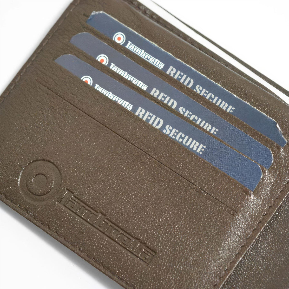 Lambretta Punched Leather Billfold Wallet