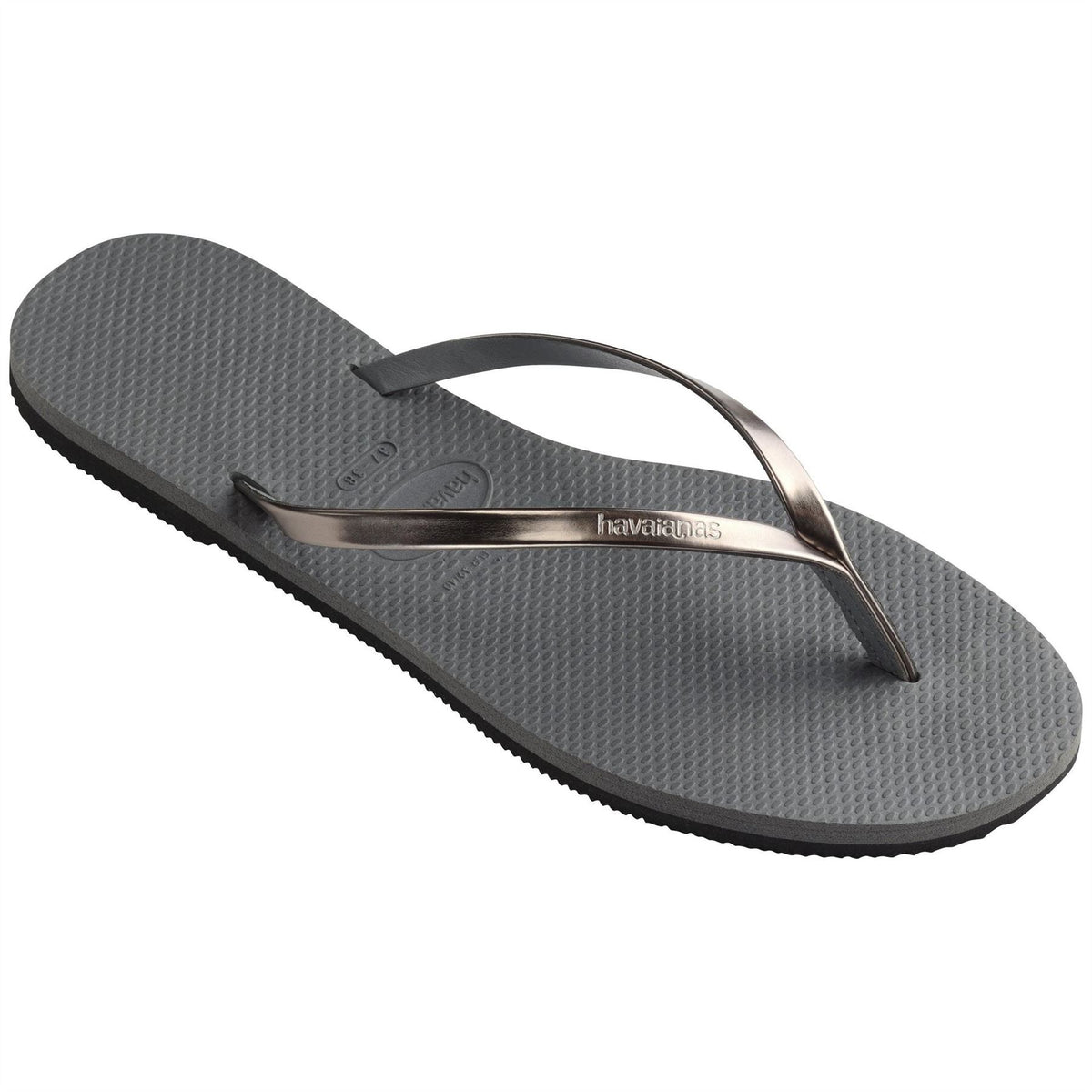 Havaianas Womens Hav. You Metallic Grey Steel Metall Flip Flops