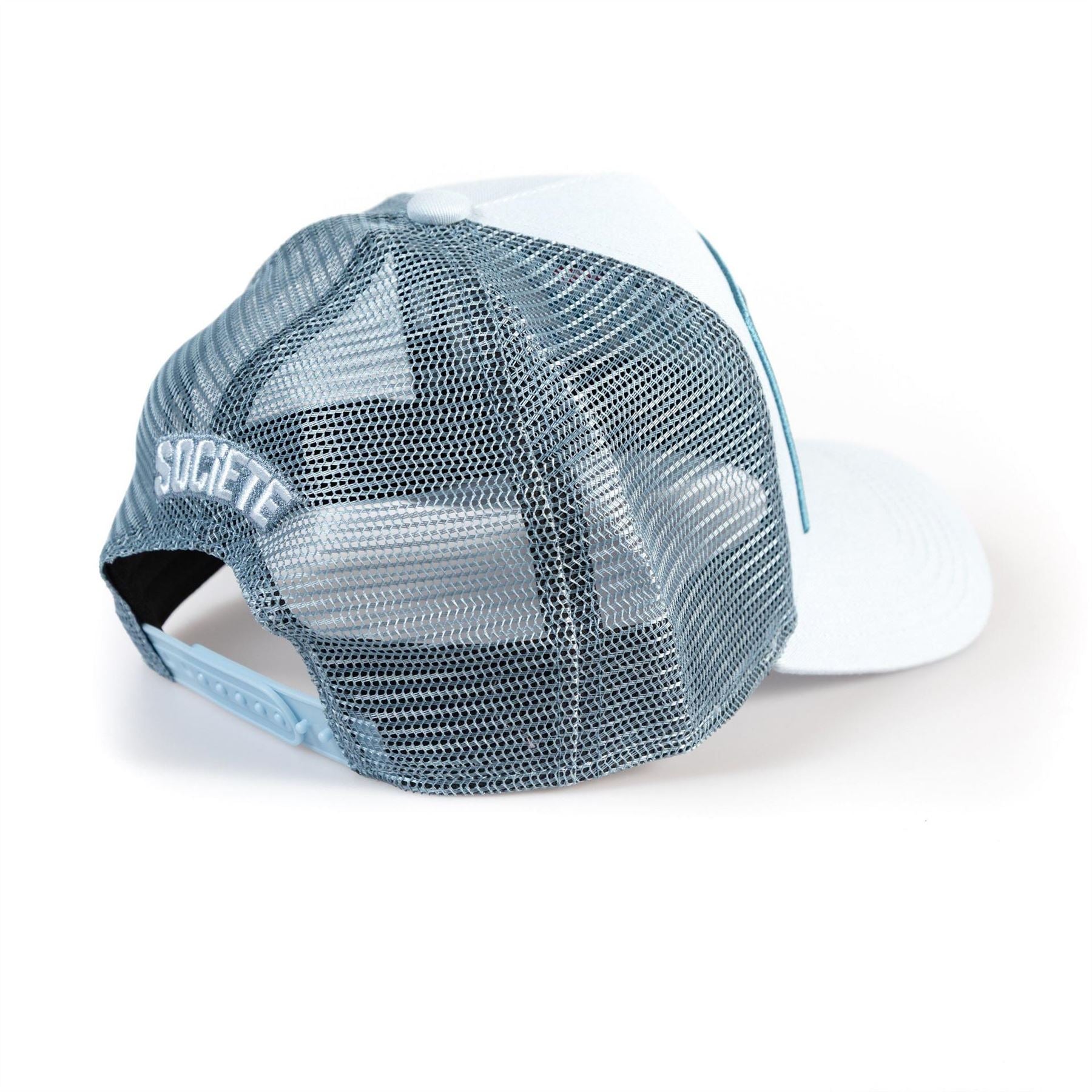 Societe Noir Vitesse Logo Lettering Mesh Trucker Cap