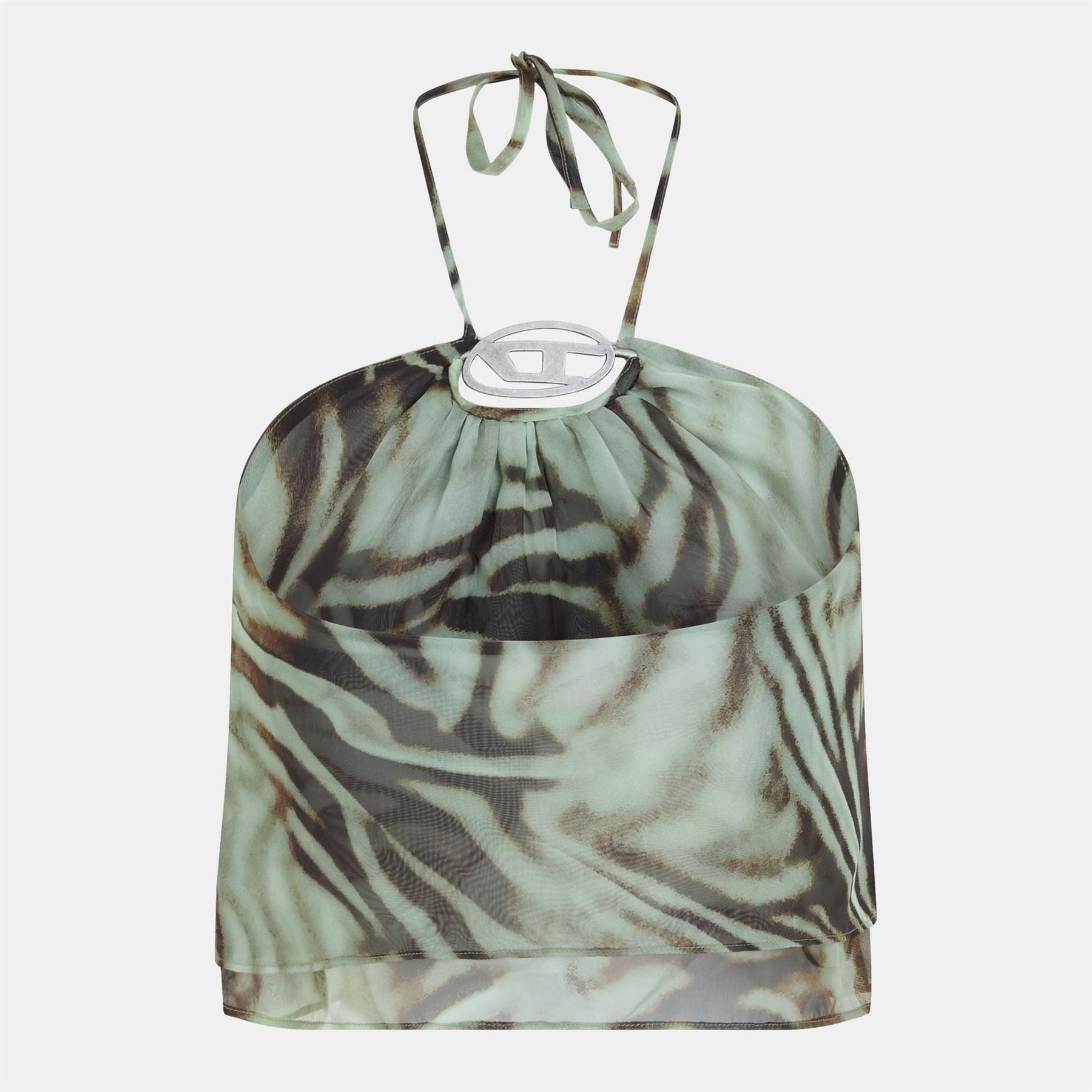 Diesel Slim Fit Halter Neck Spaghetti Straps Tank