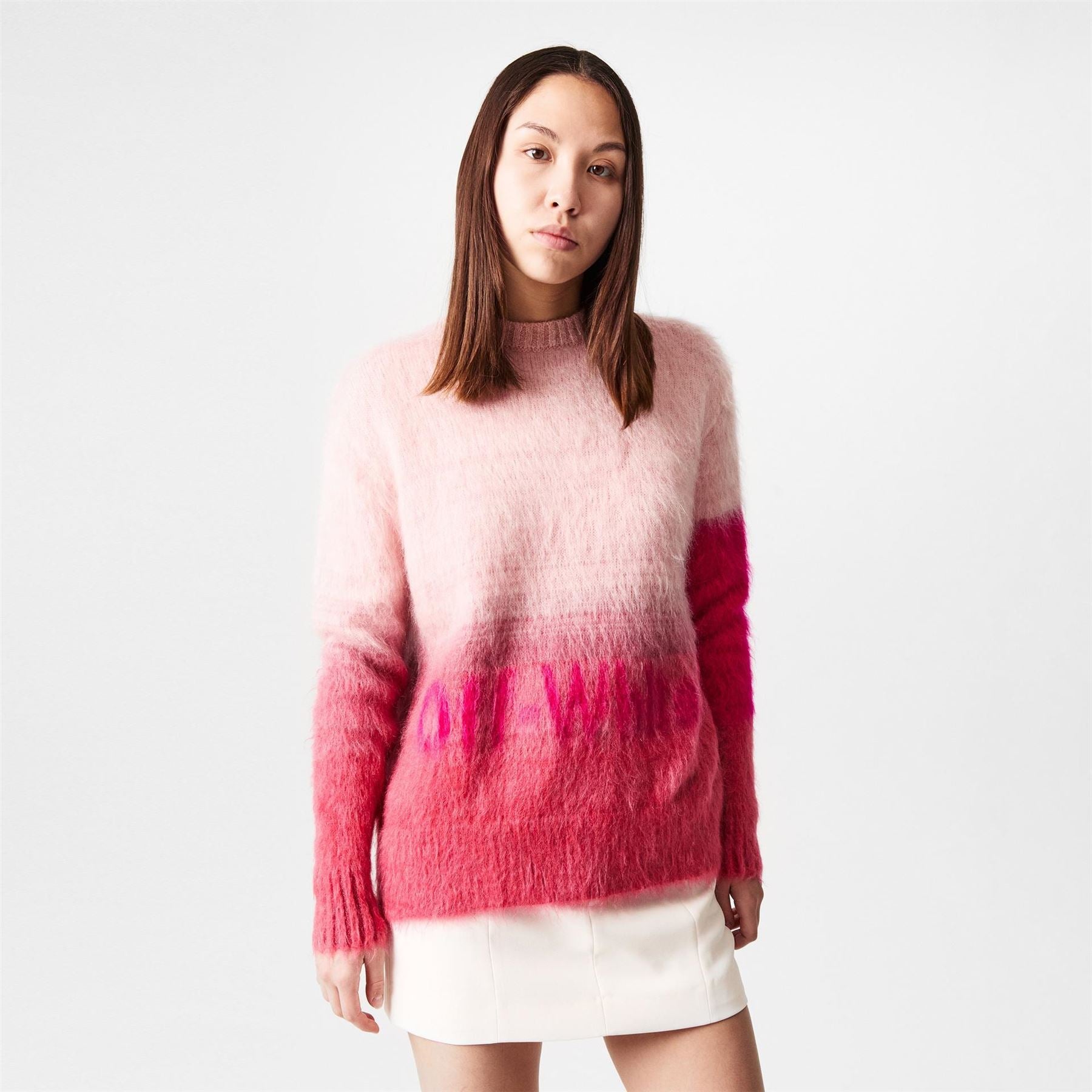 Off White Helvetica Relaxed Fit Long Sleeve Sweater