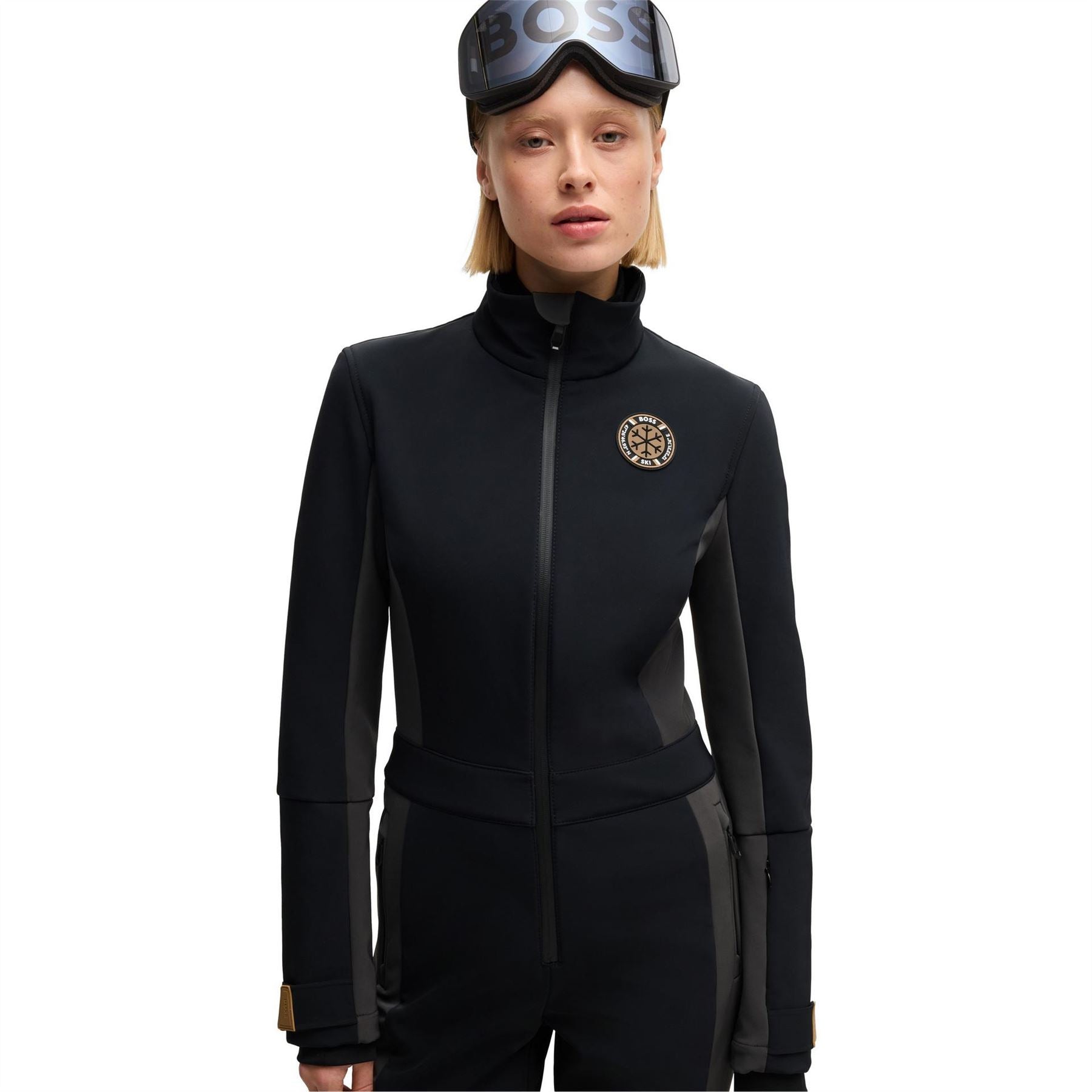 Boss Funnel Neck Long Sleeve Solid Patterned Skisuit