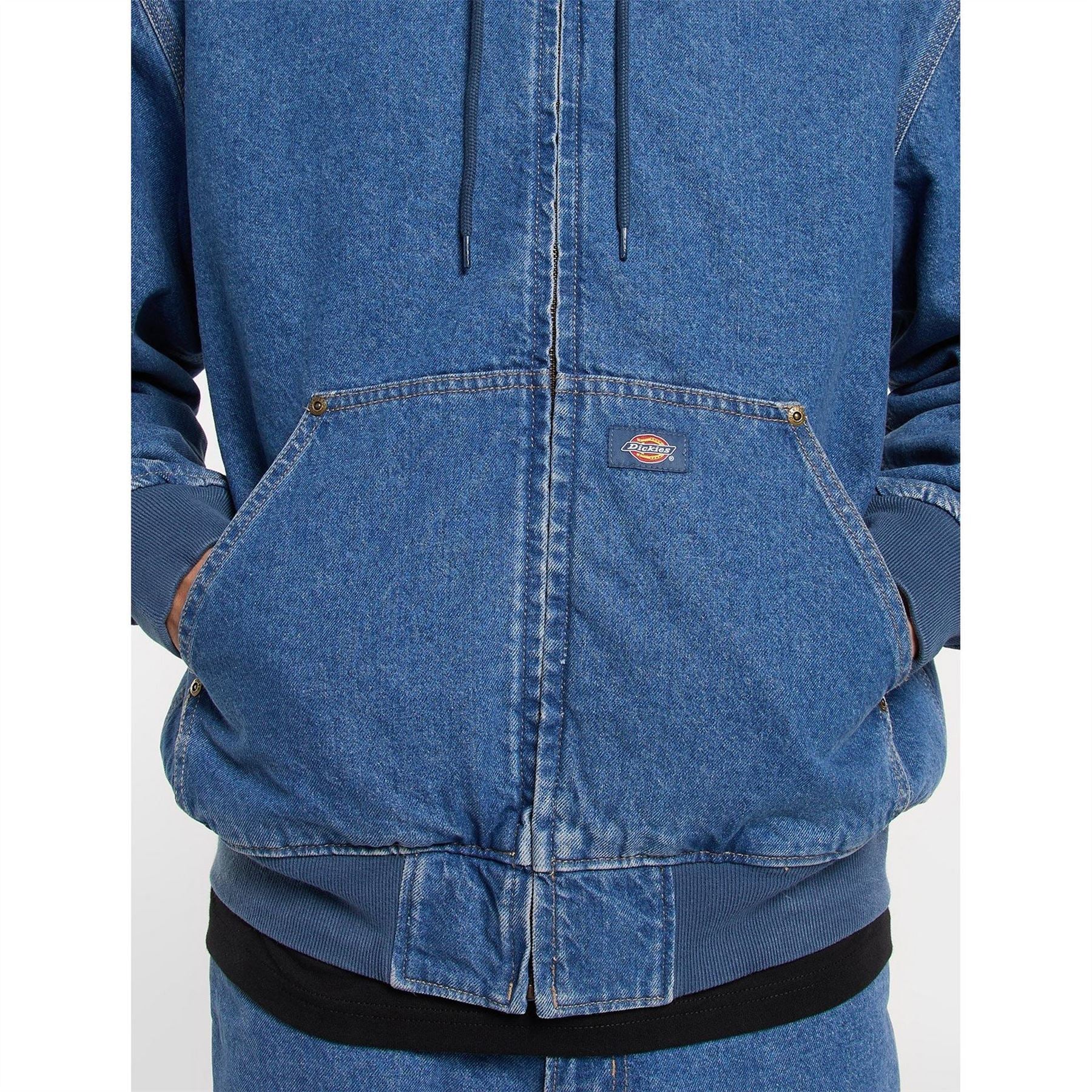 Dickies Mens Denim Hood Bomber
