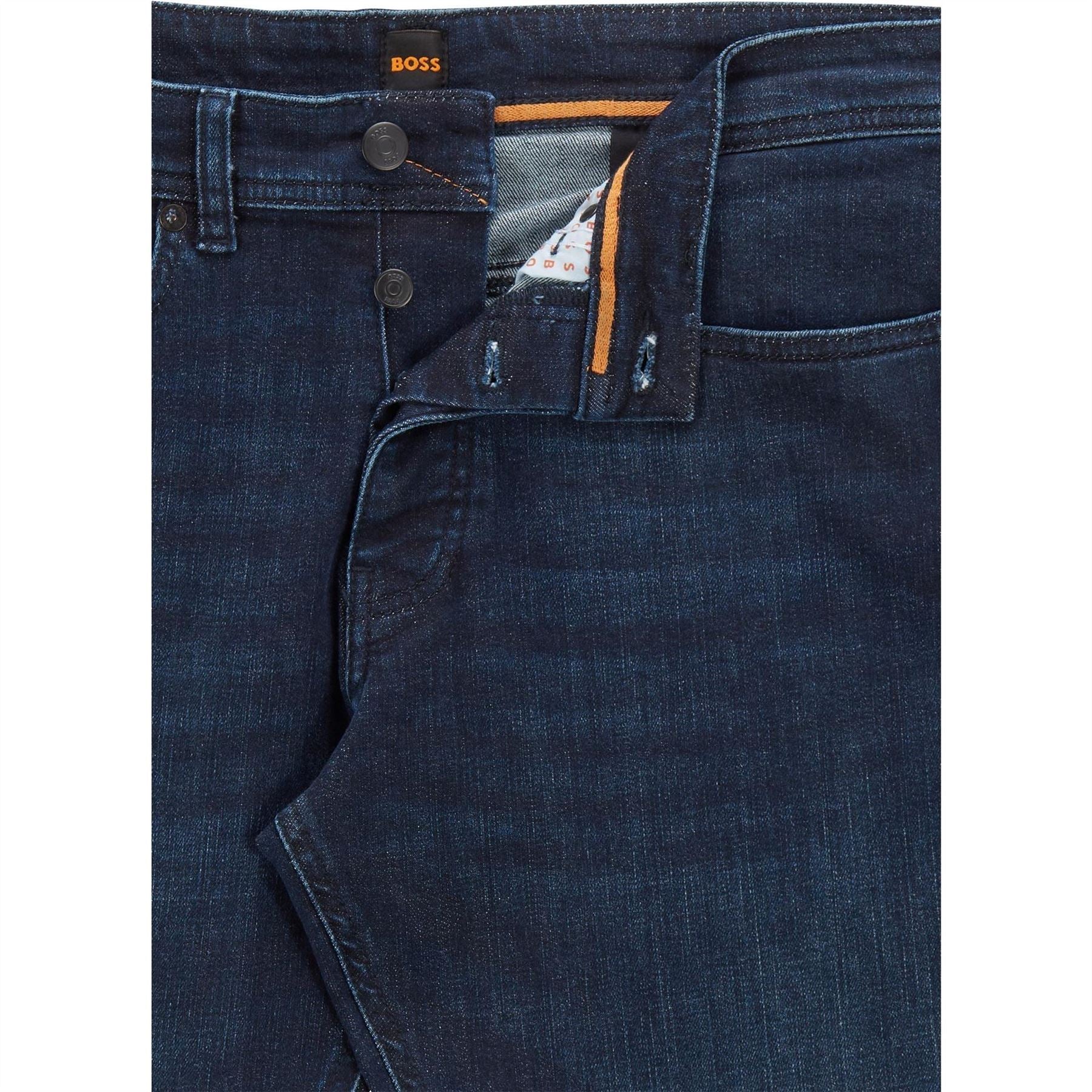 Boss Taber Mid Rise Stretch Tapered Fit Tapered Jeans