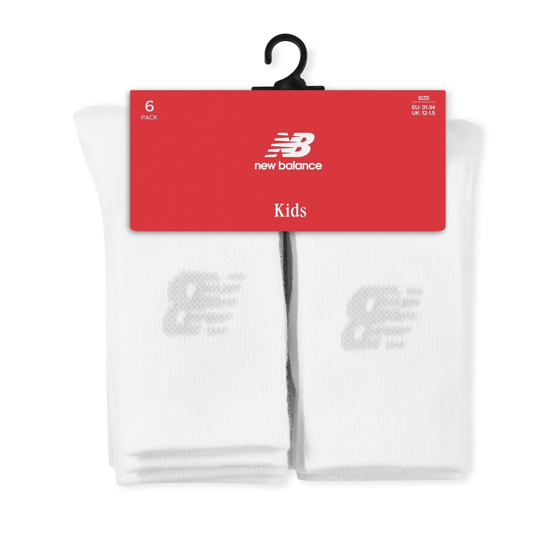 New Balance 6 Pack Of Crew Socks Juniors
