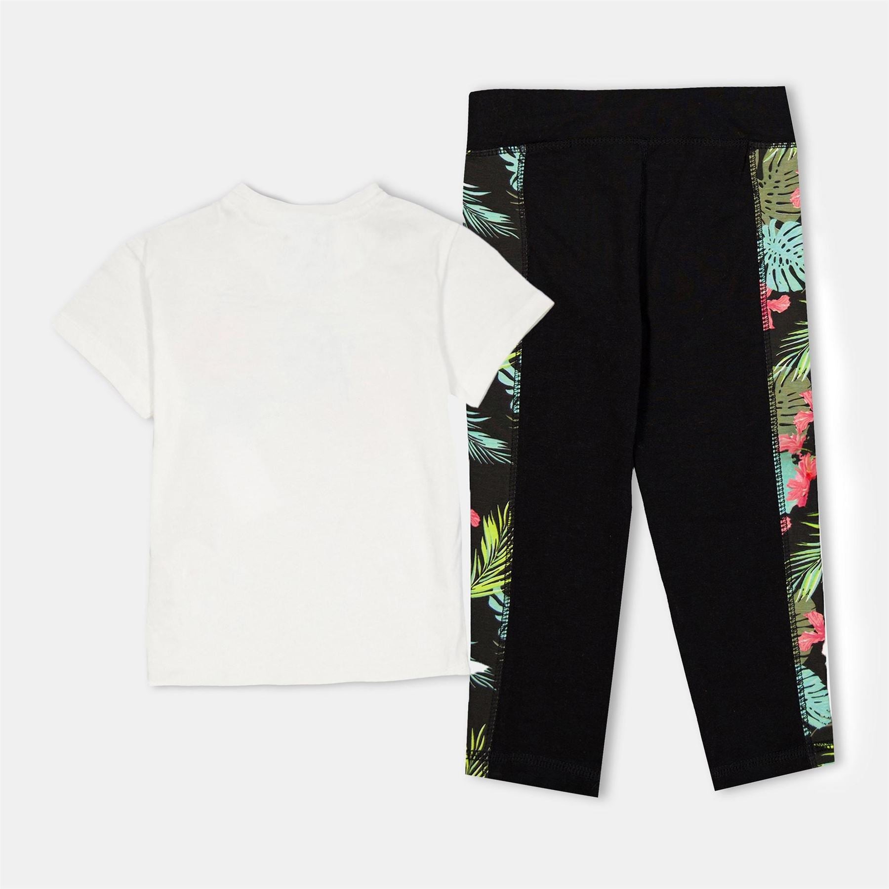 Reebok Crew Neck Short Sleeve T-Shirt Legging Coord Set