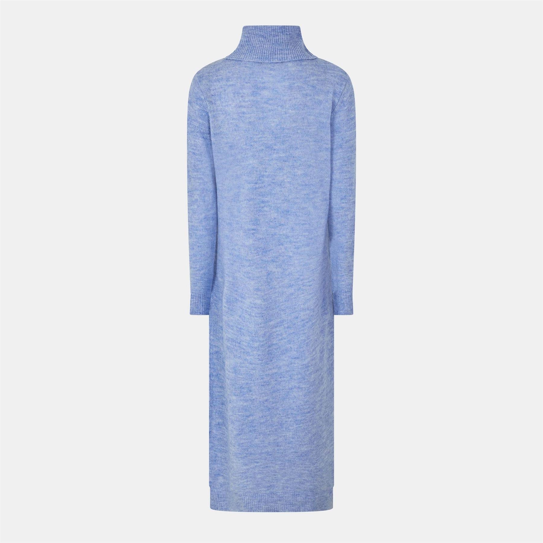 Pieces Knit Turtleneck Long Sleeve Midi Sweater Dress
