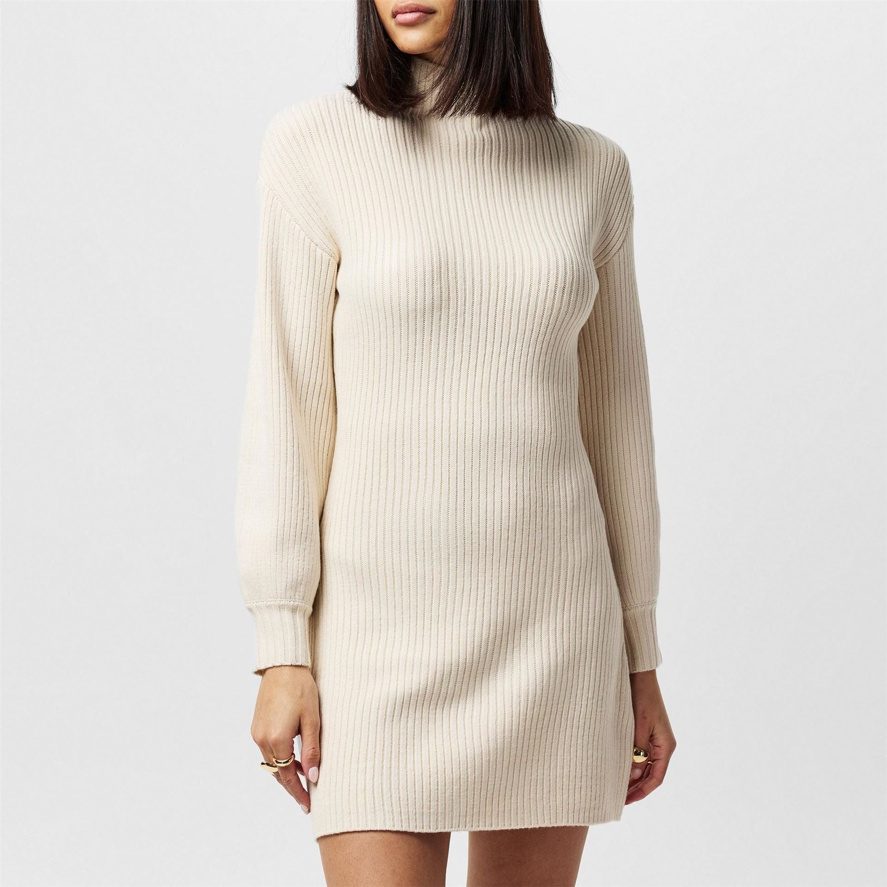 French Connection Myla High Neck Mini Sweater Dress