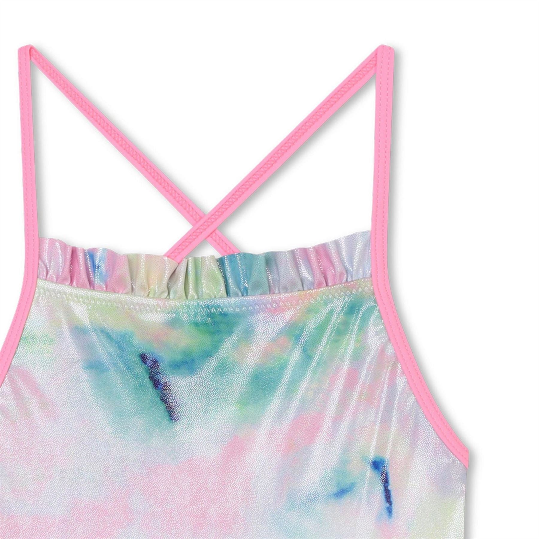 Billieblush Watercolour Print Scoop Neck Swimsuit