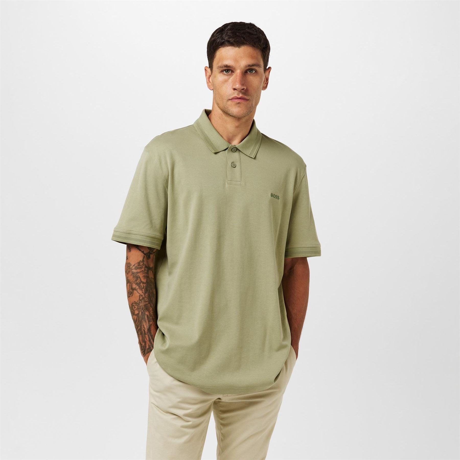 Boss Collared Neck Short Sleeve Regular Fit Shirt