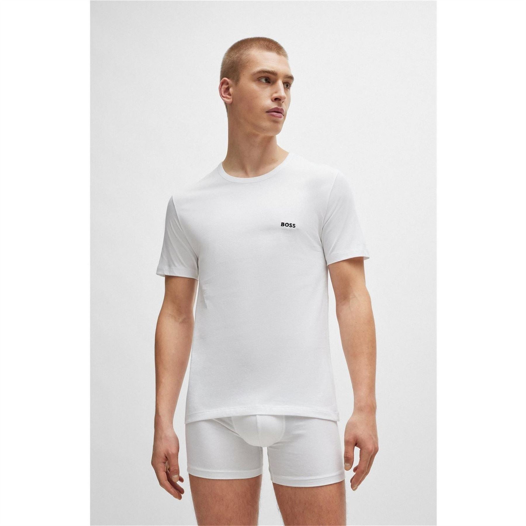 Boss BOSS Bodywear 3 Pack Premium Cotton T Shirts   Crew Neck