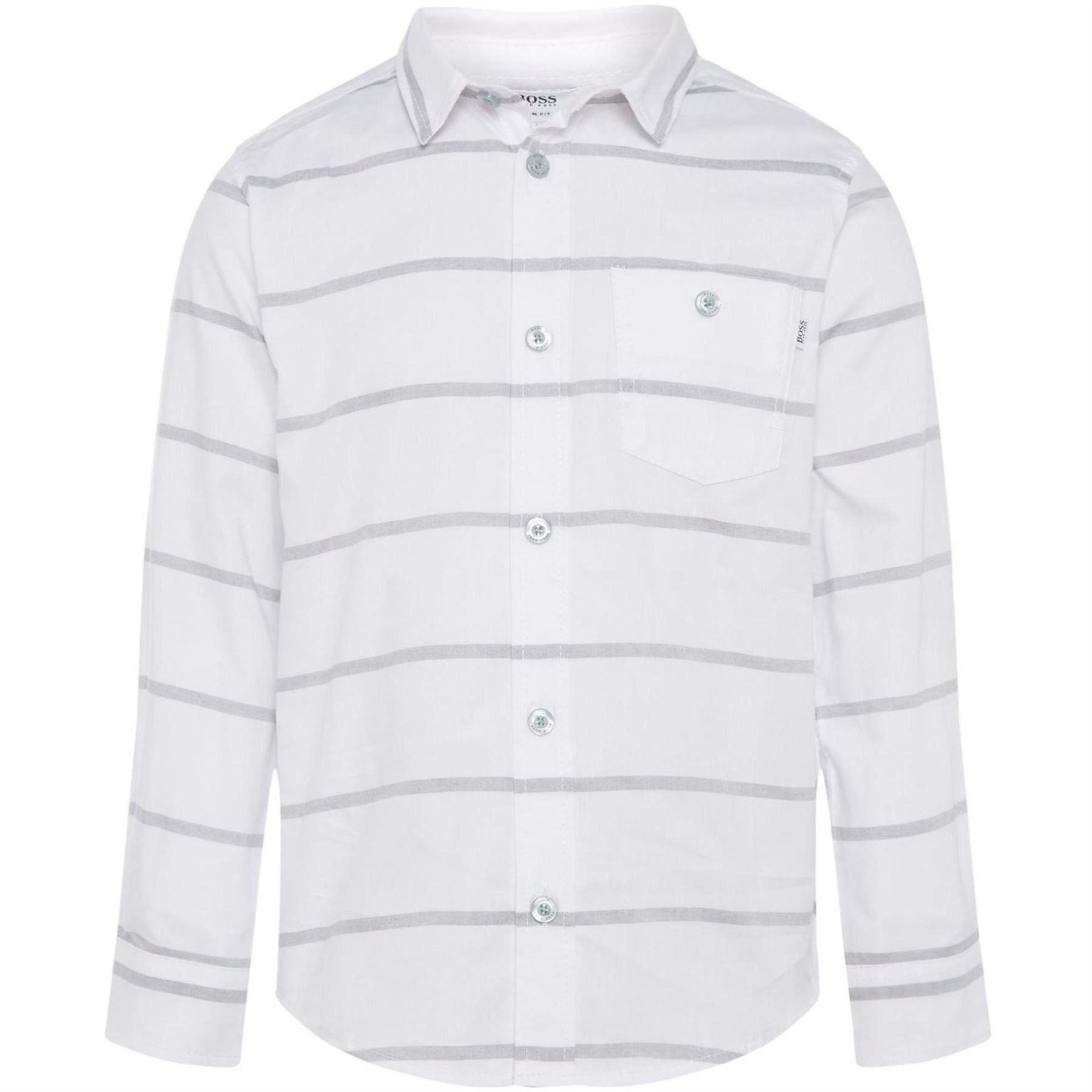 Boss Long Sleeve All Over Stripe Design Shirt