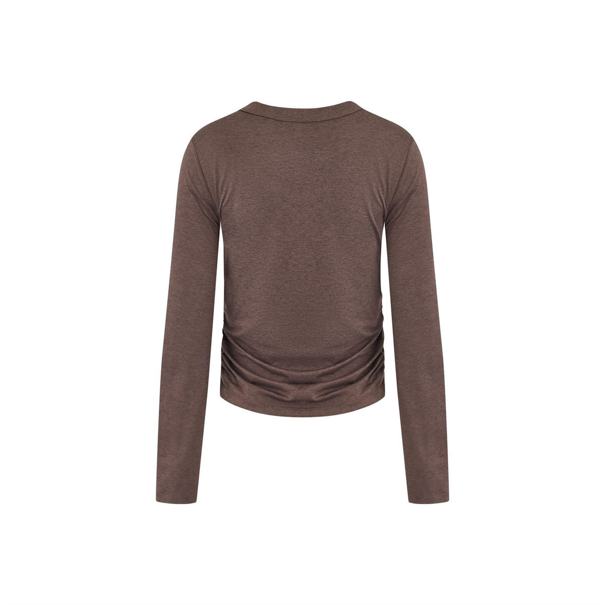 DKNY Long Sleeve Ruched Slim Fit T-Shirt