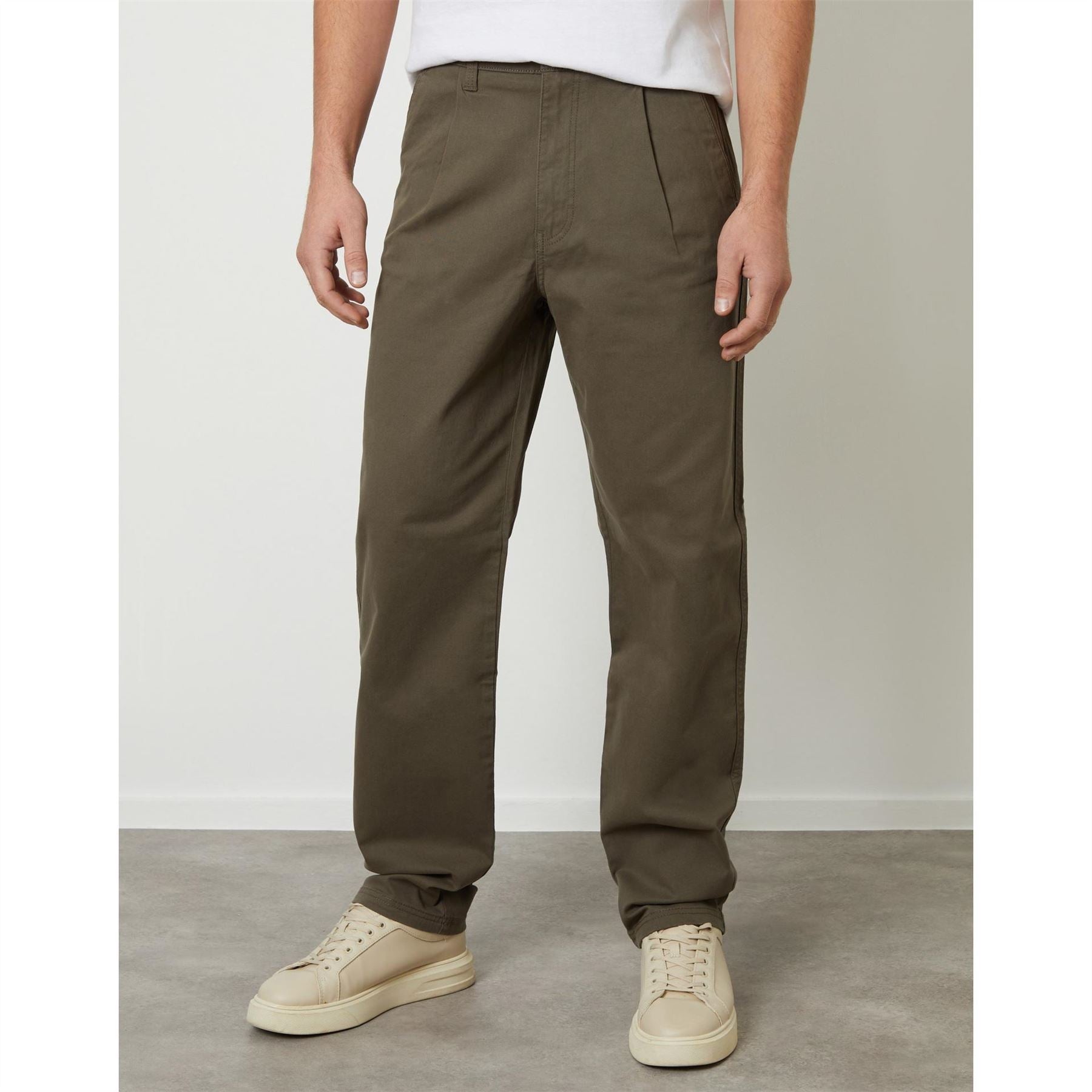 Threadbare Fog Chino Straight Solid Patterned