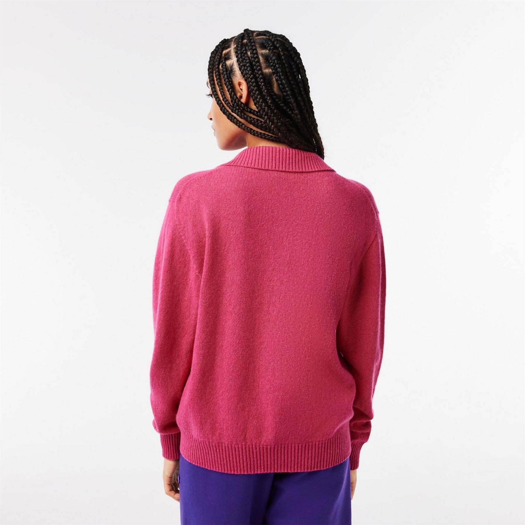 Lacoste Crocodile Logo Collared Neck Long Sleeve Sweater