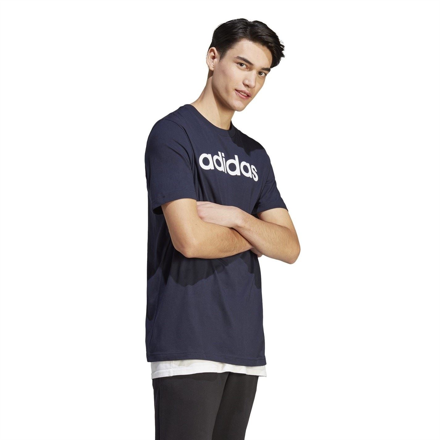 adidas Mens Essentials Single Jersey Logo T-Shirt