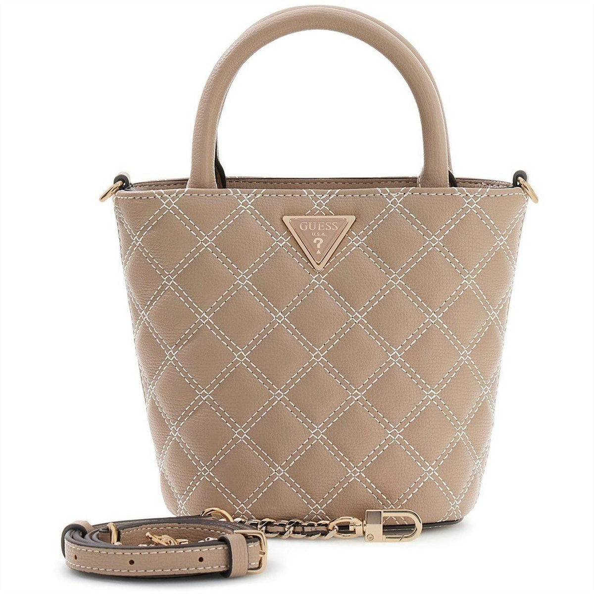 Guess Giullly Xstot Checkerboard Tote with Logo