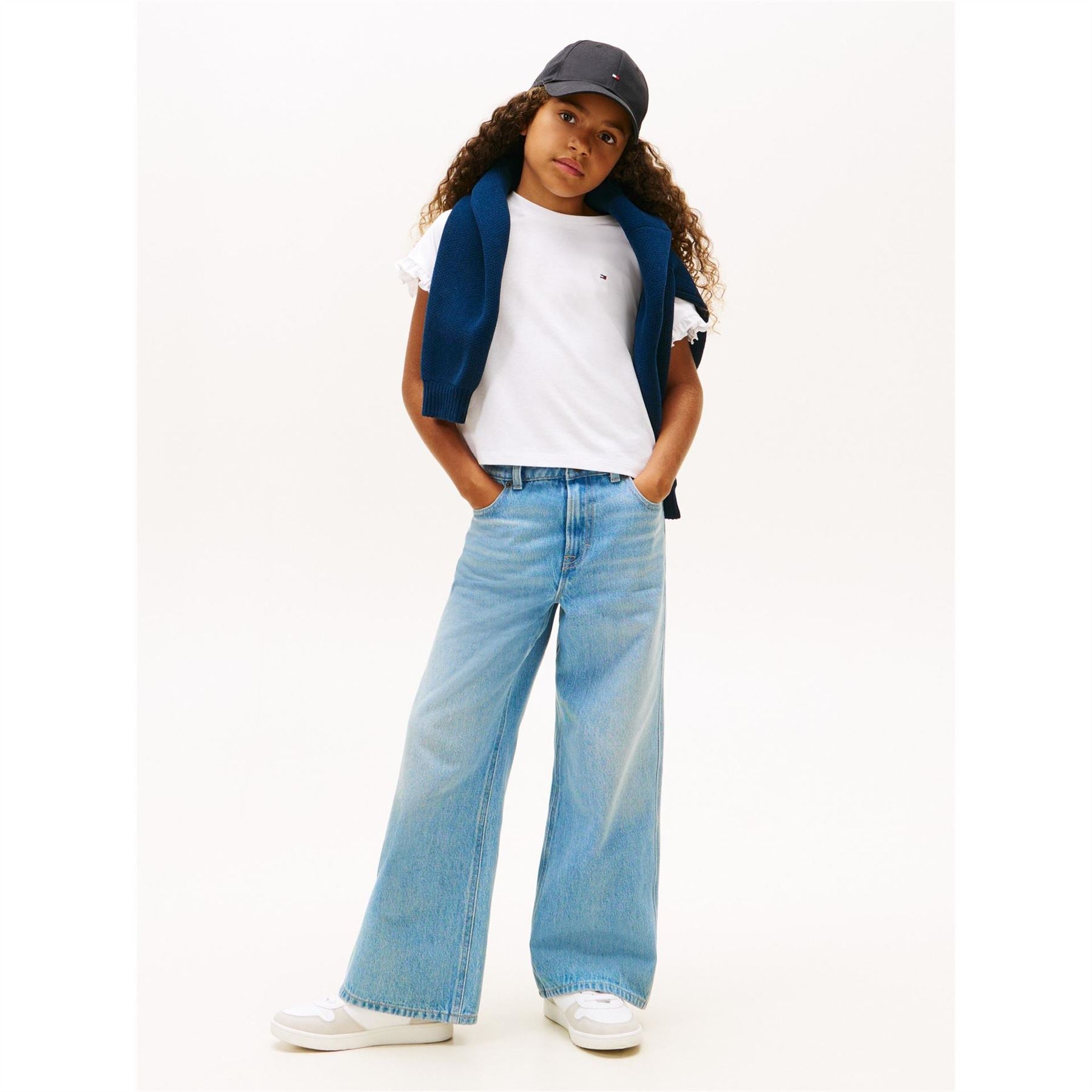 Tommy Hilfiger Essential Crew Neck Ruffle Sleeve T-Shirt