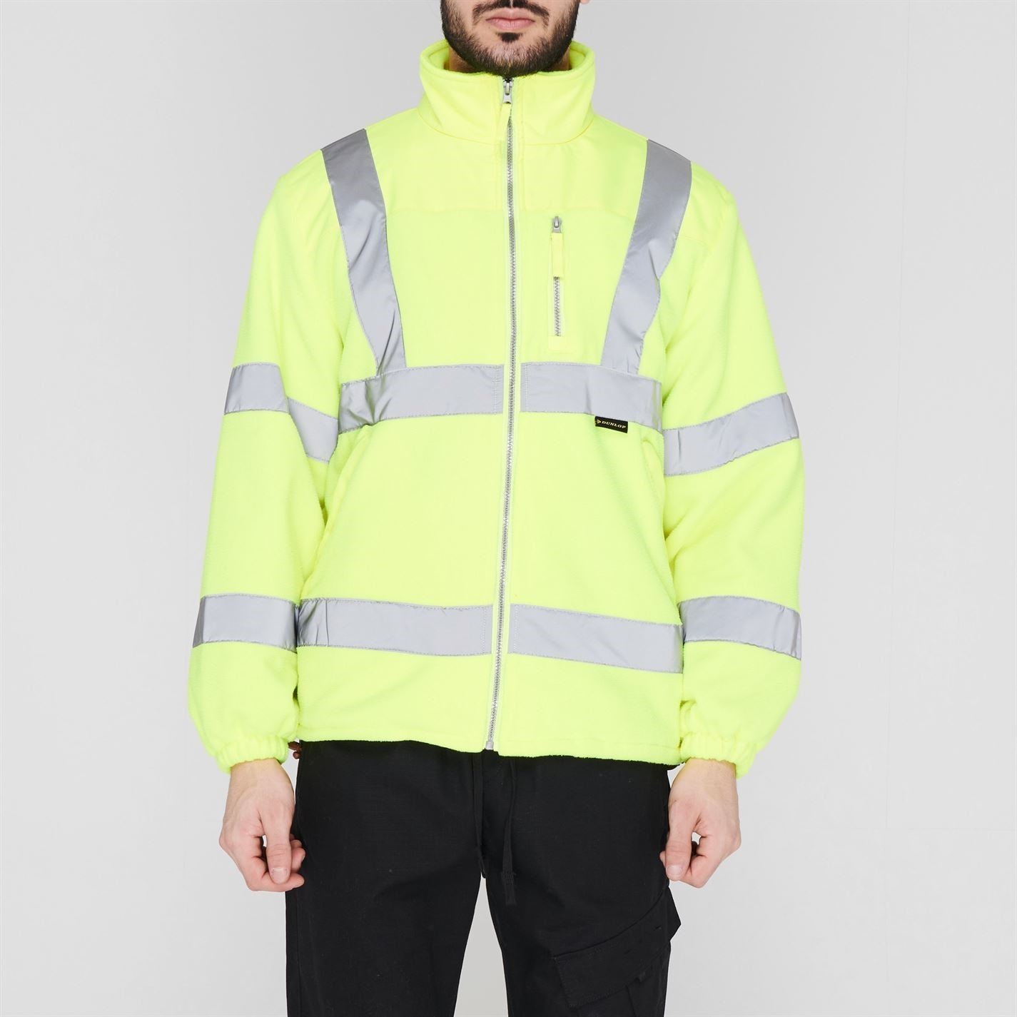 Dunlop  Hi Vis Reflective Fleece Long Sleeve Jacket