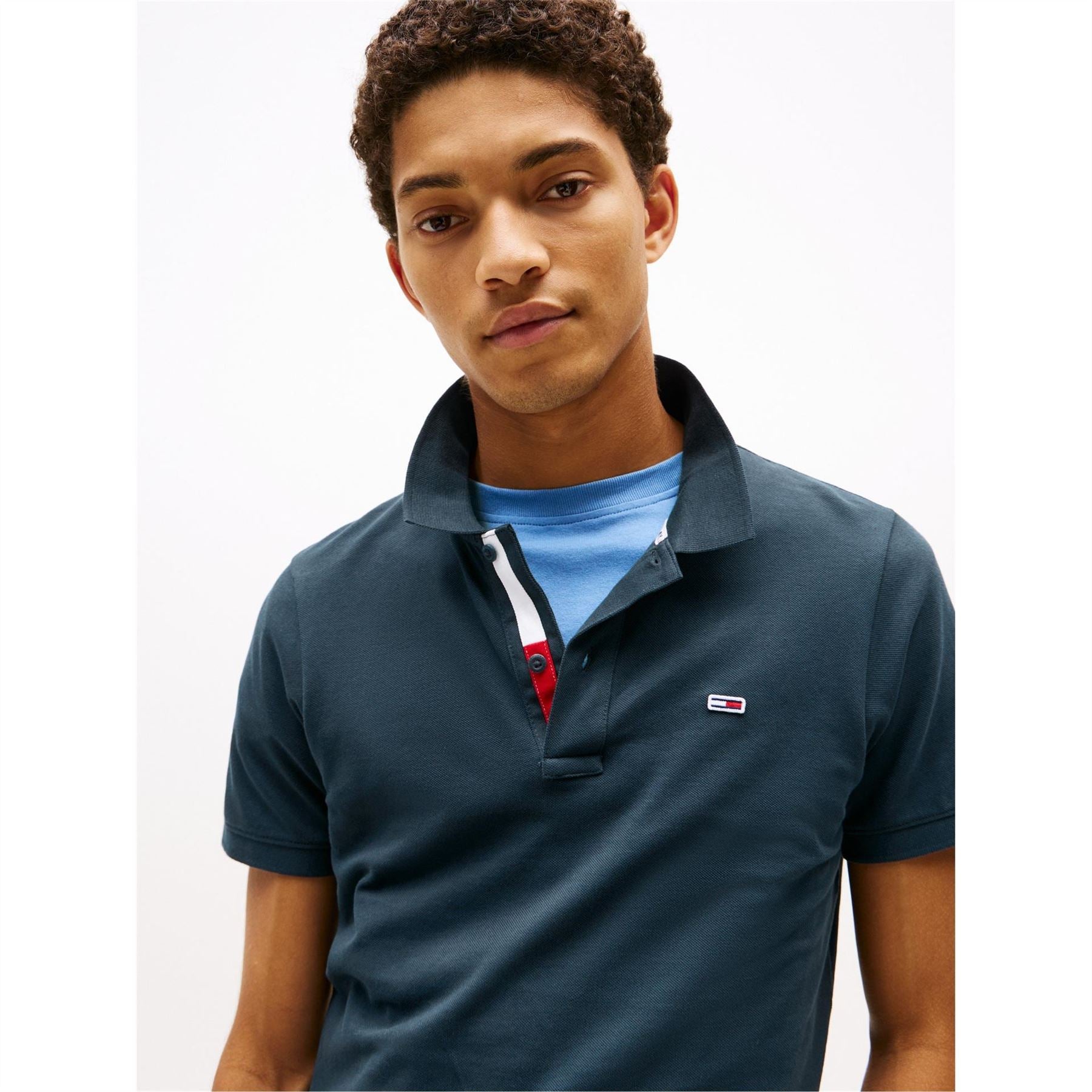 Tommy Jeans Mens Jeans Tjm Slim Placket Polo Shirt