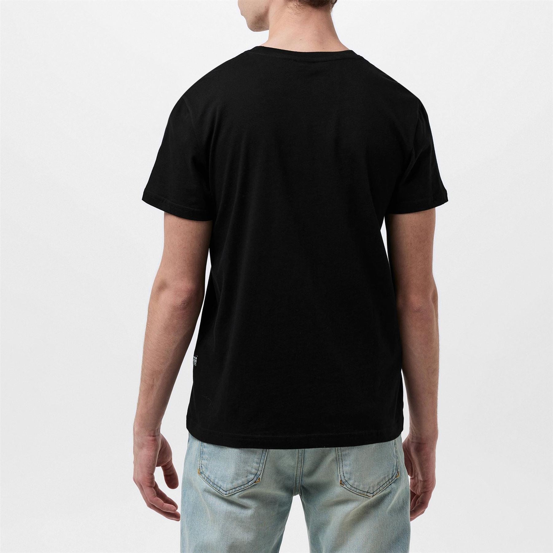 G Star Regular Fit Lettering Crew Neck T-Shirt