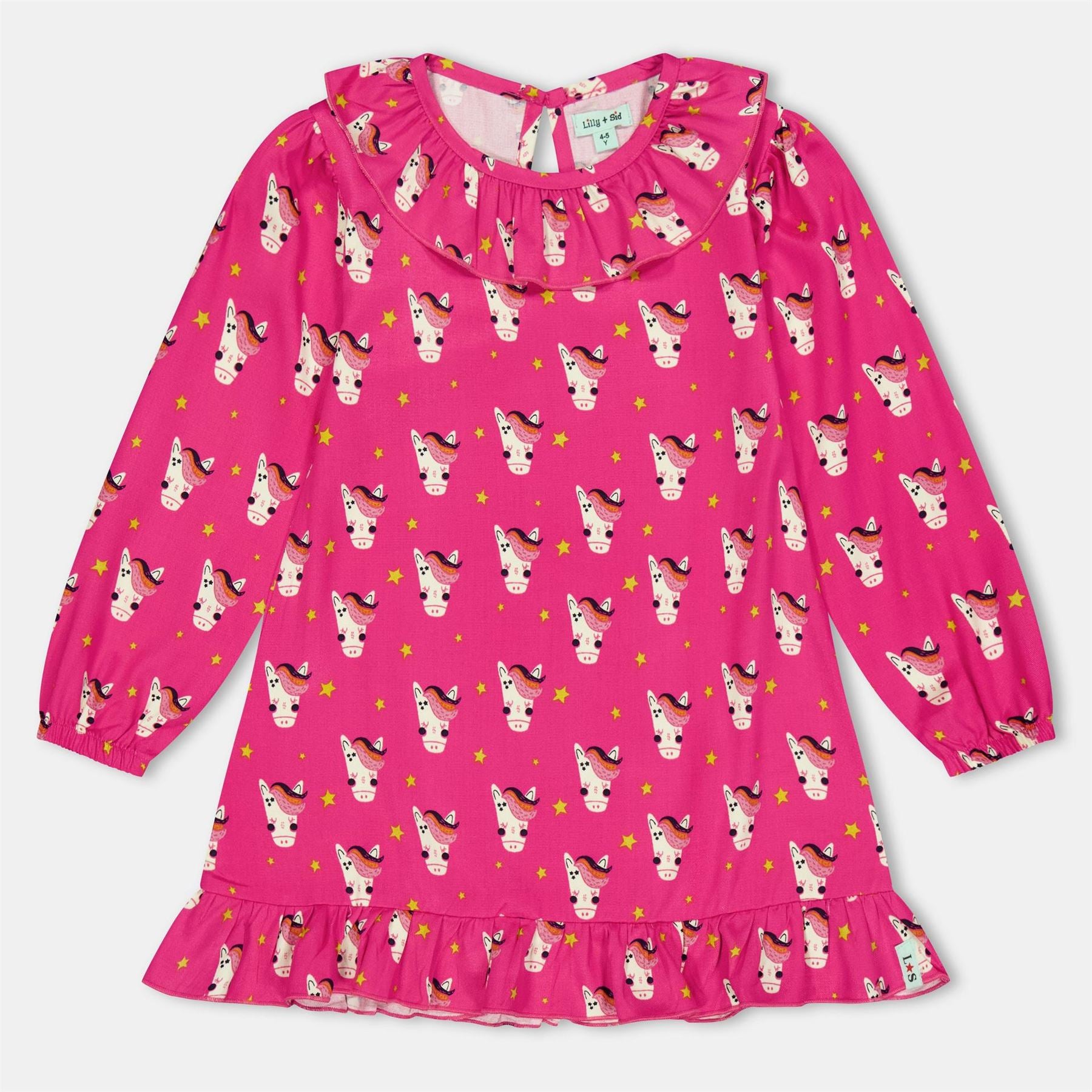 Lilly and Sid Horse Crew Neck Knee Length A-Line Dress