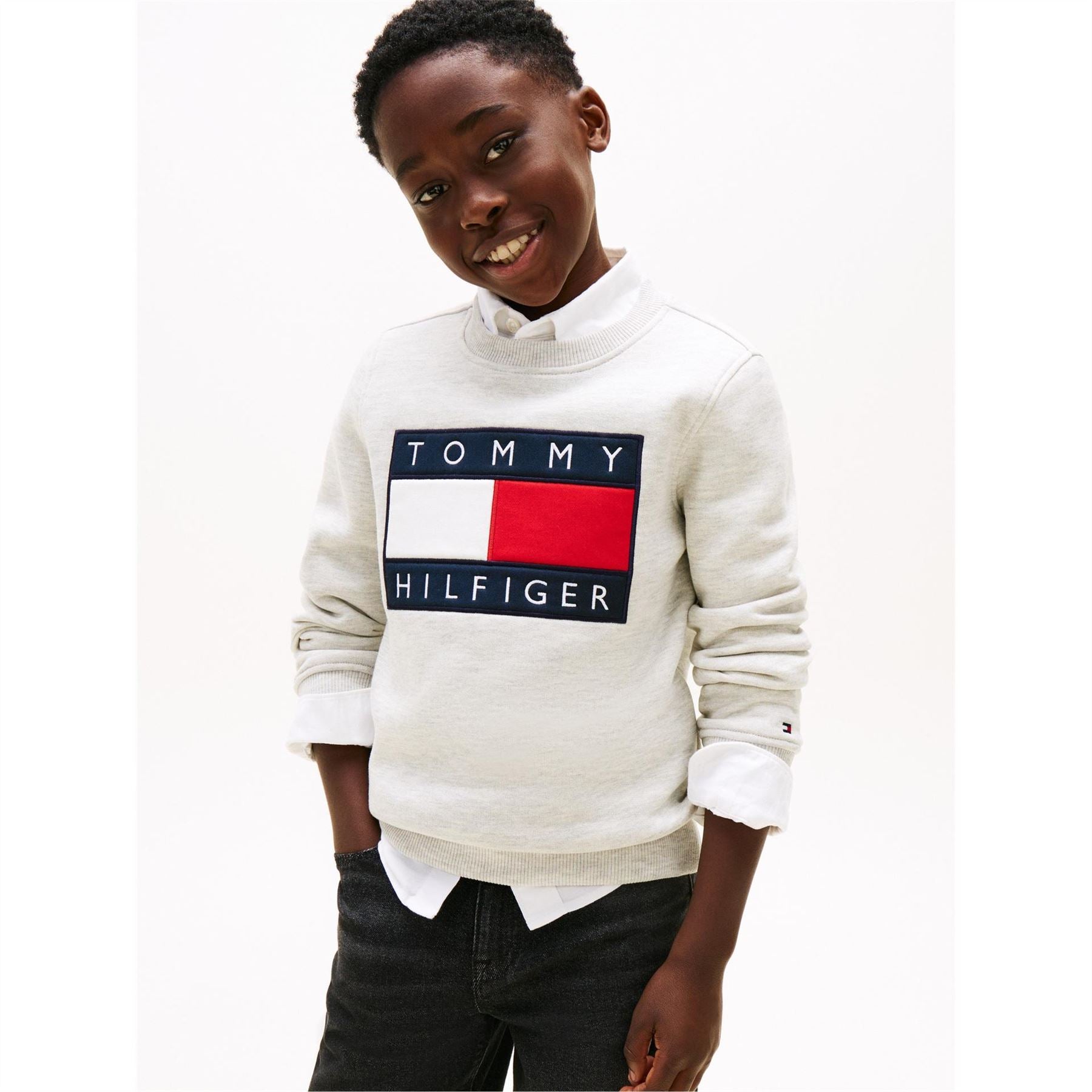 Tommy Hilfiger Heritage Embroidered Crew Neck Long Sleeve Sweatshirt
