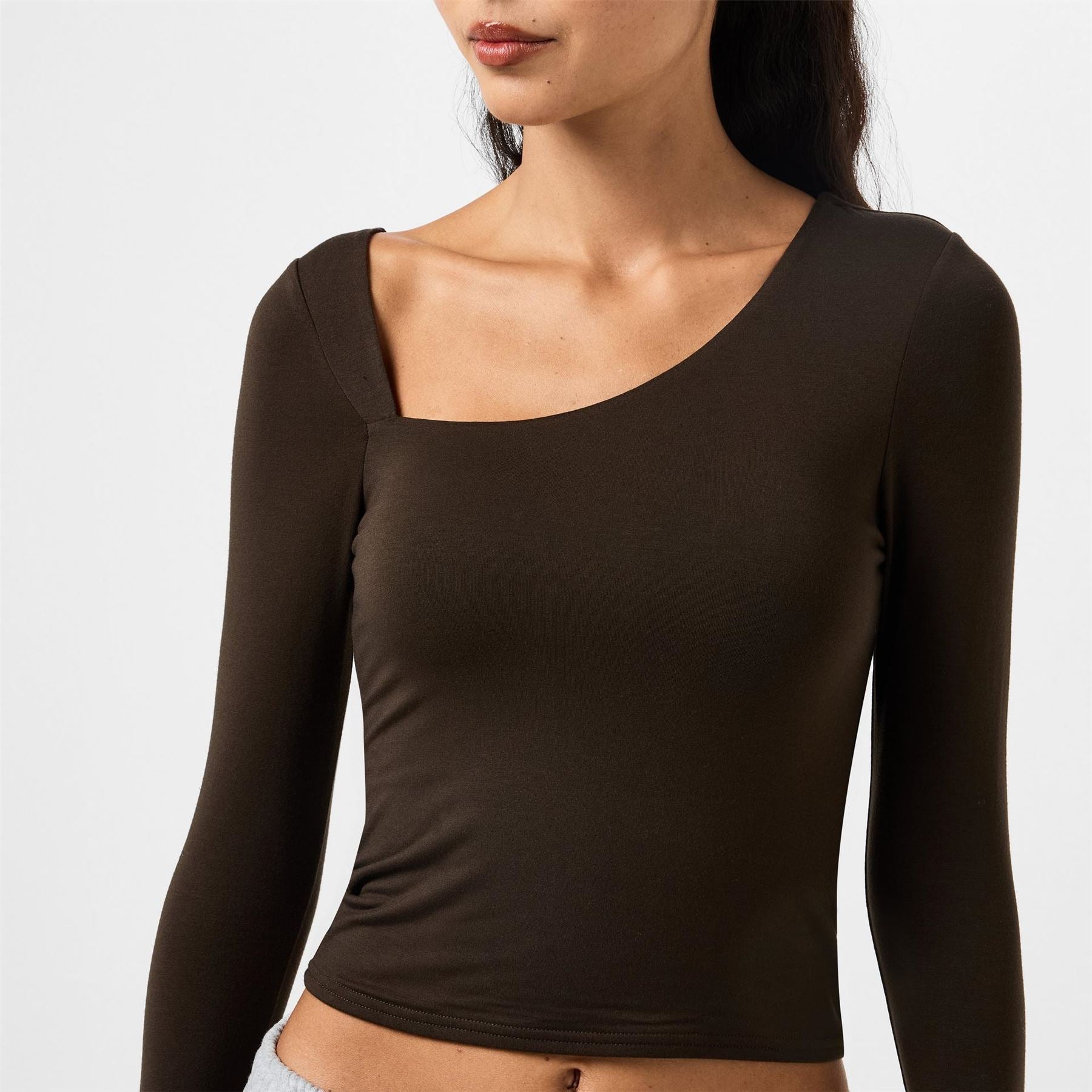Jack Wills Asymmetric Long Sleeve Regular Fit T-Shirt