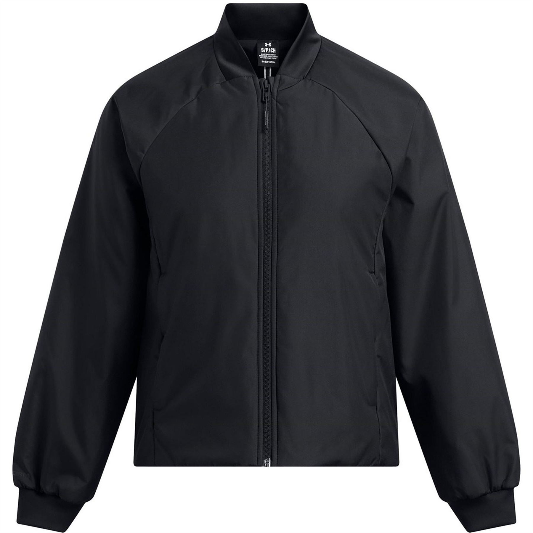 Under Armour Unstoppable Snap Button Mock Neck Ribbed Cuff Bomber Jacket