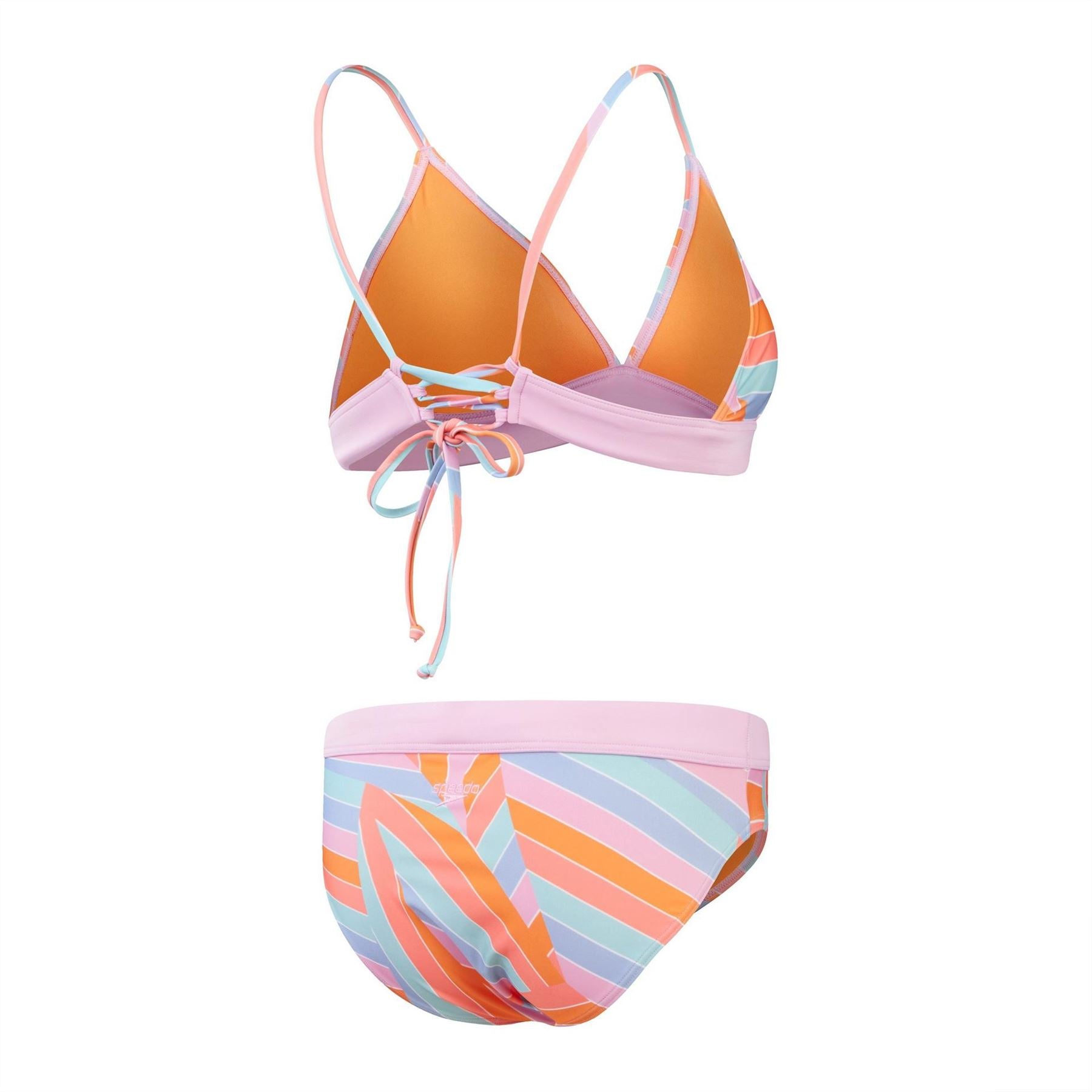 Speedo Banded Geometric Patterned Bikini Set